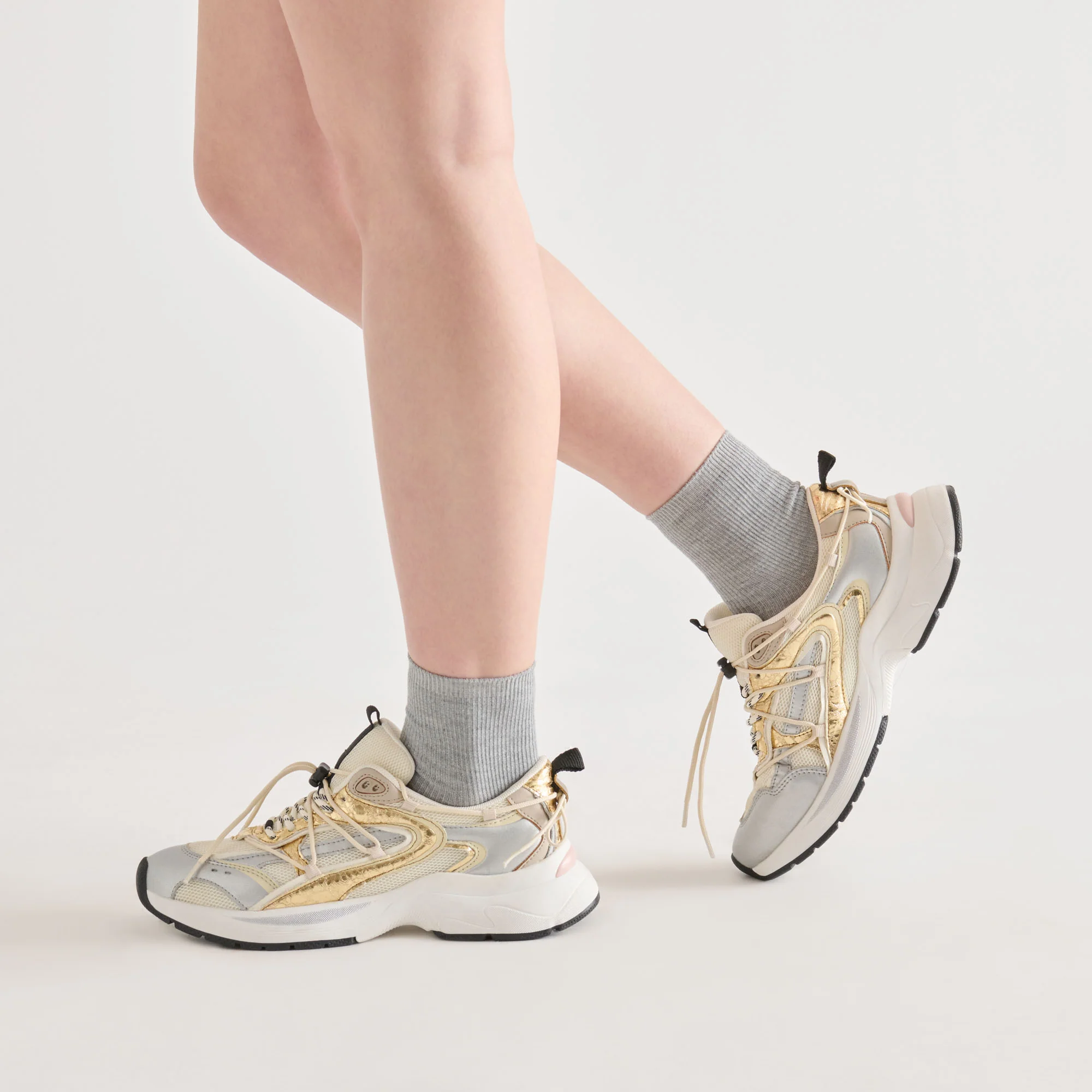 5 PACK LETTUCE EDGE ANKLET SOCKS WHITE GREY - Image 2