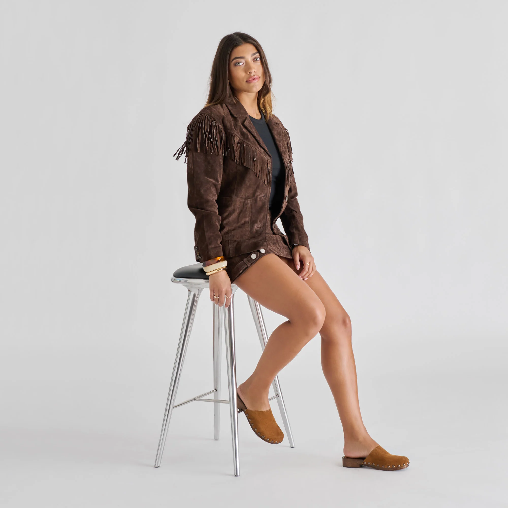 ALANIS FLATS CHESTNUT SUEDE - Image 2
