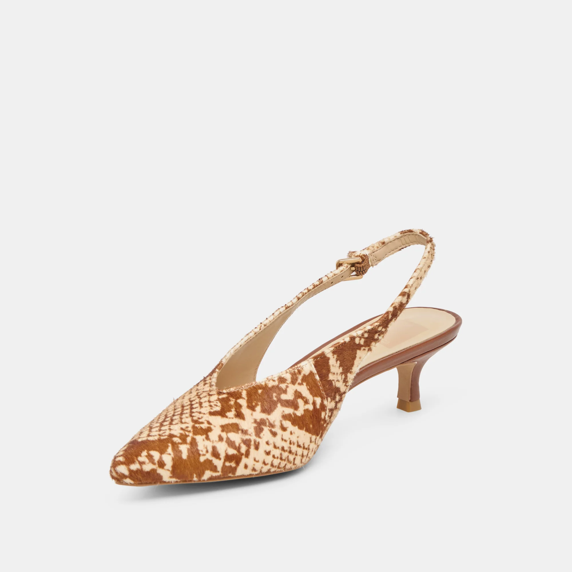 ALENNA HEELS BROWN SNAKE CALF HAIR - Image 6
