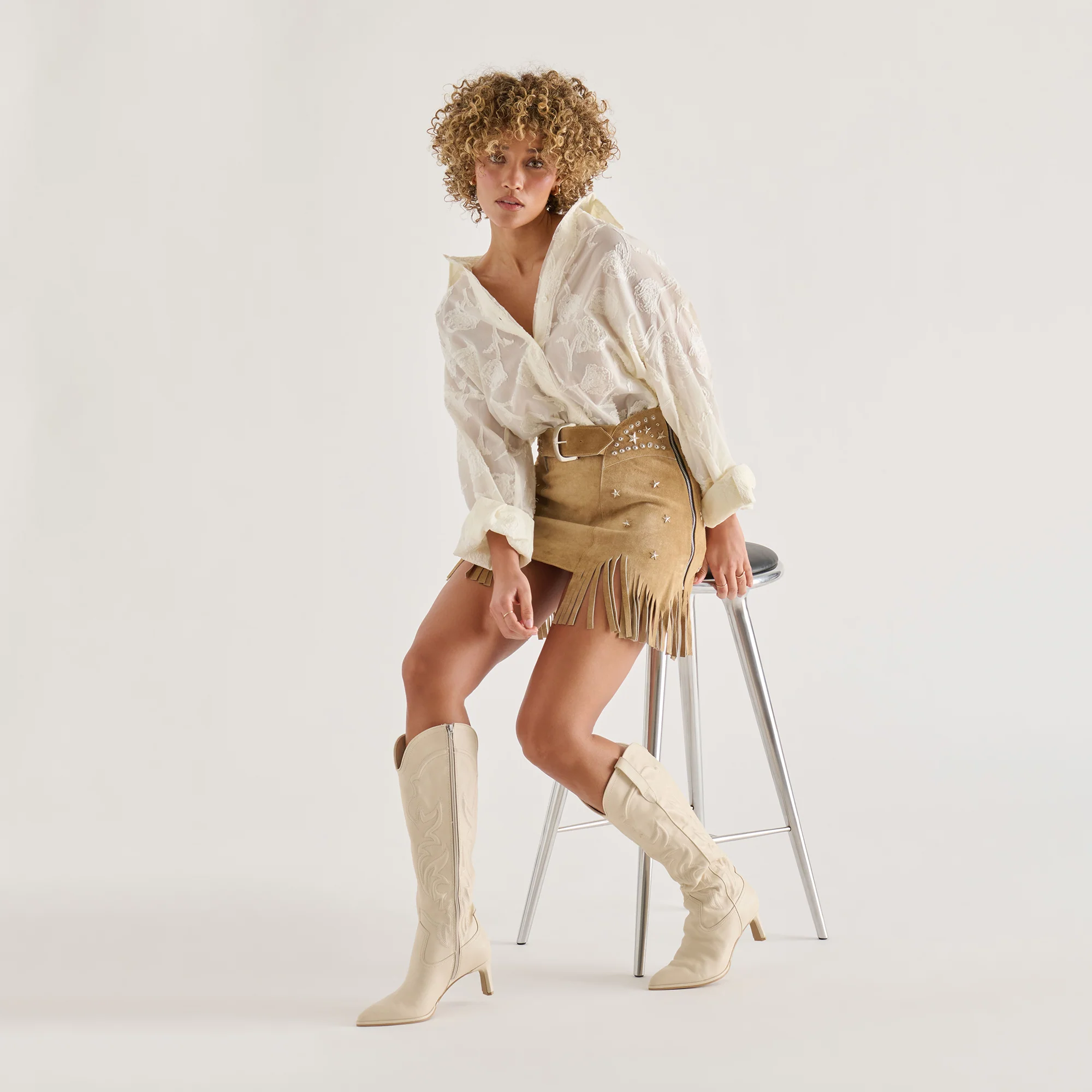 ALISA BOOTS CREME LEATHER - Image 2
