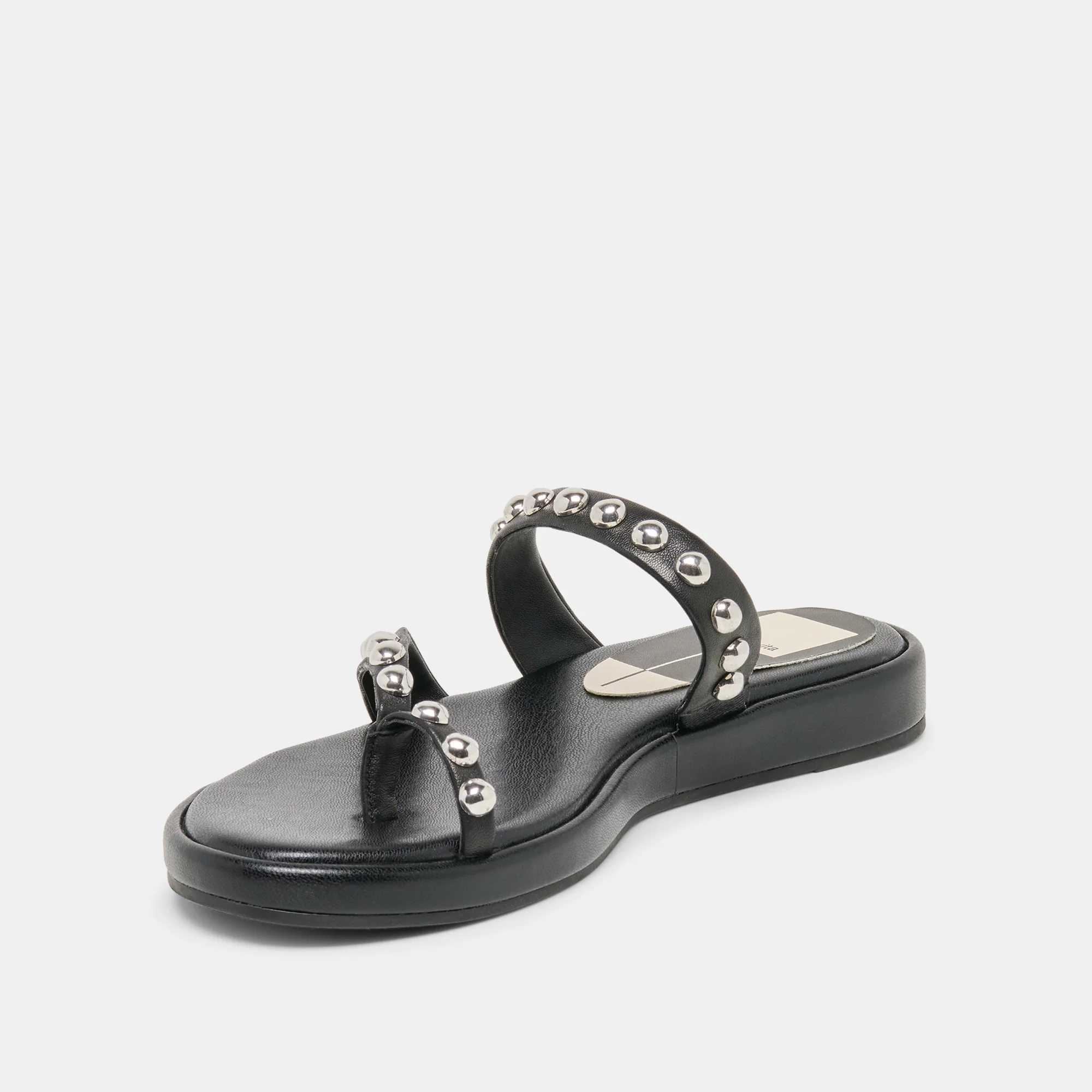 AMARY STUD SANDALS BLACK LEATHER - Image 6