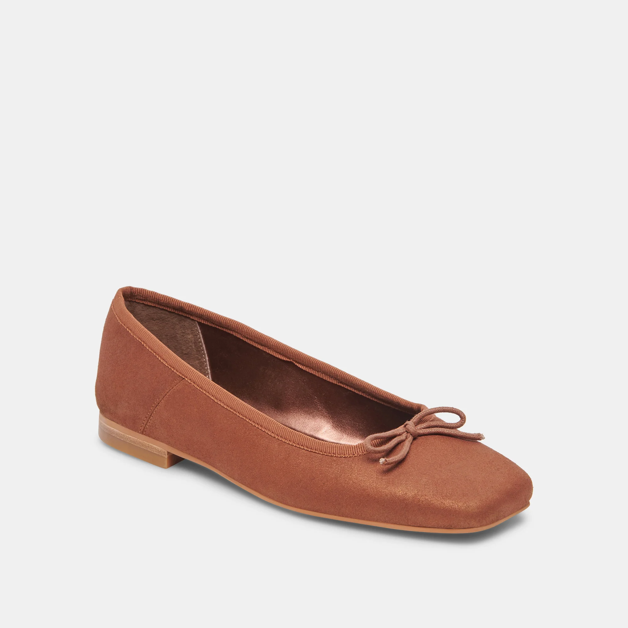 ANISA WIDE BALLET FLATS COPPER METALLIC SUEDE - Image 2