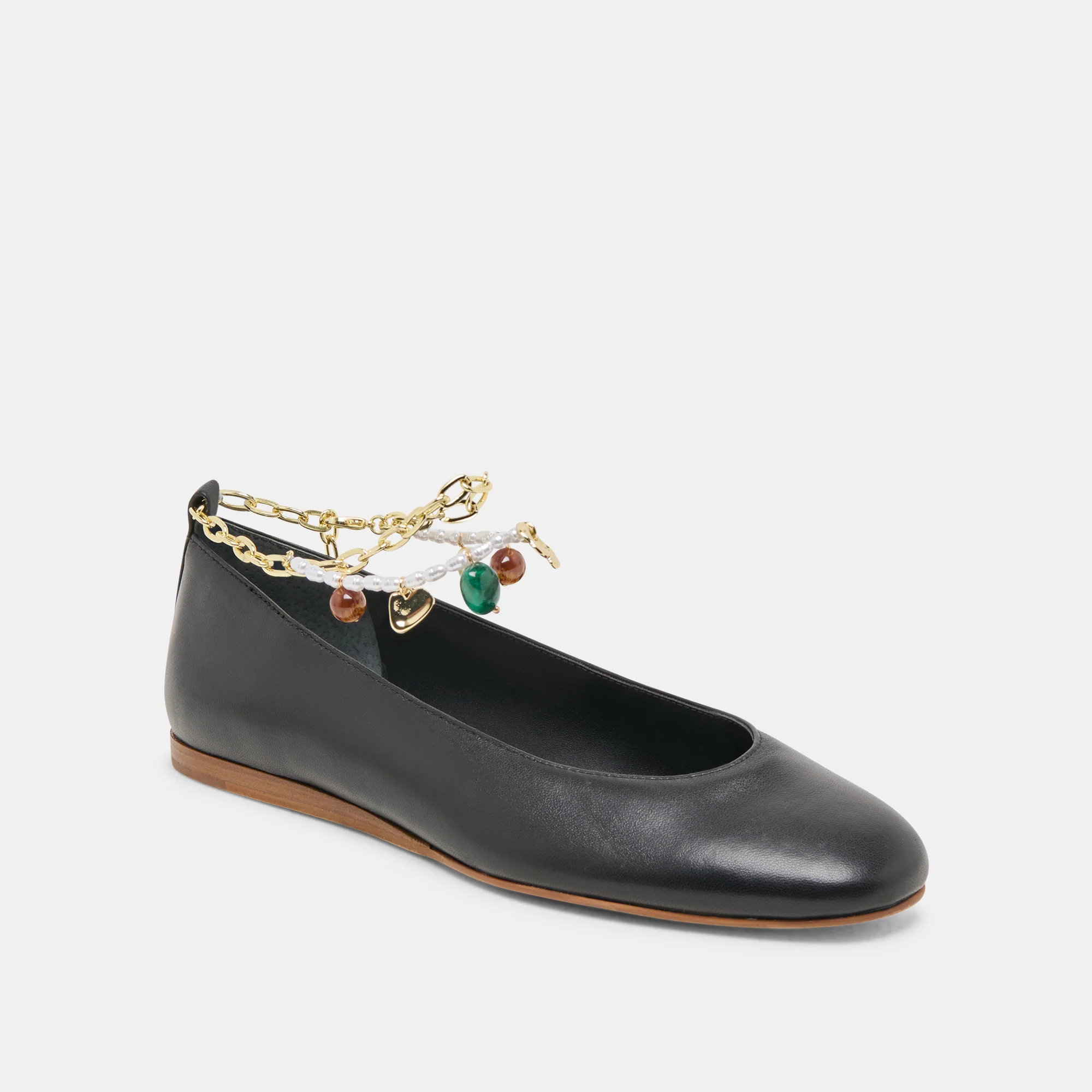 BAIDEN BALLET FLATS BLACK LEATHER - Image 2