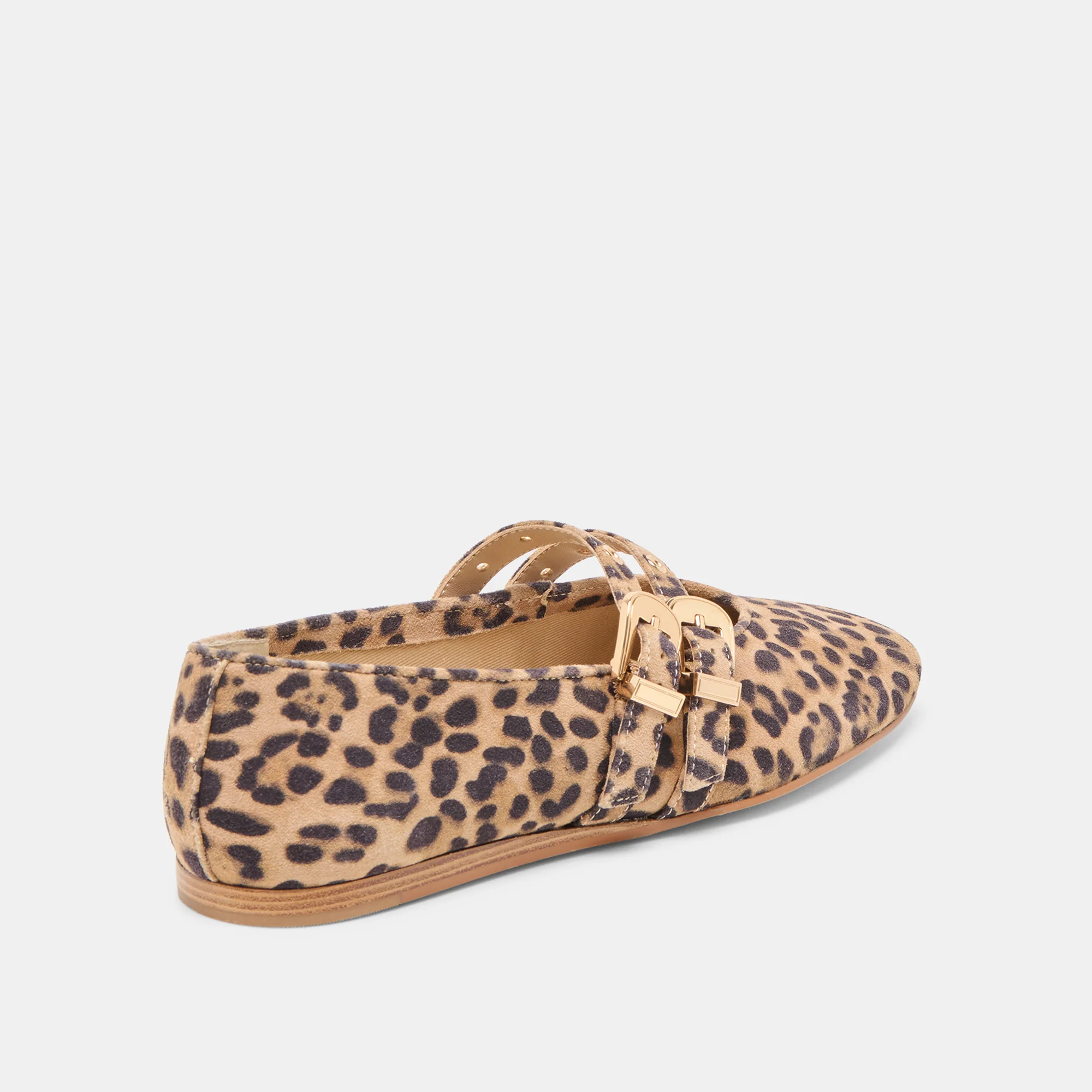 BAYLEE GROMMET BALLET FLATS DK LEOPARD PRINTED SUEDE - Image 5