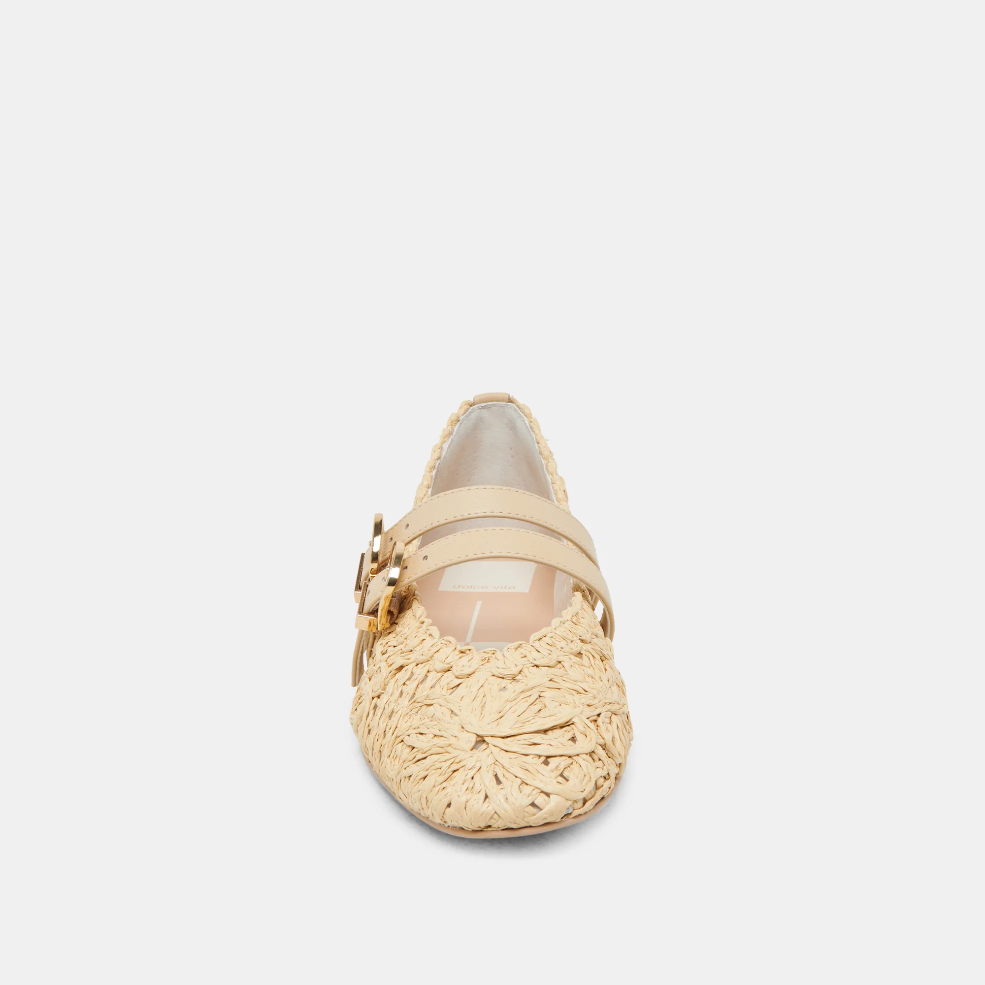 BAYLEE SUNFLOWER WIDE BALLET FLATS LT NATURAL MACRAME - Image 6