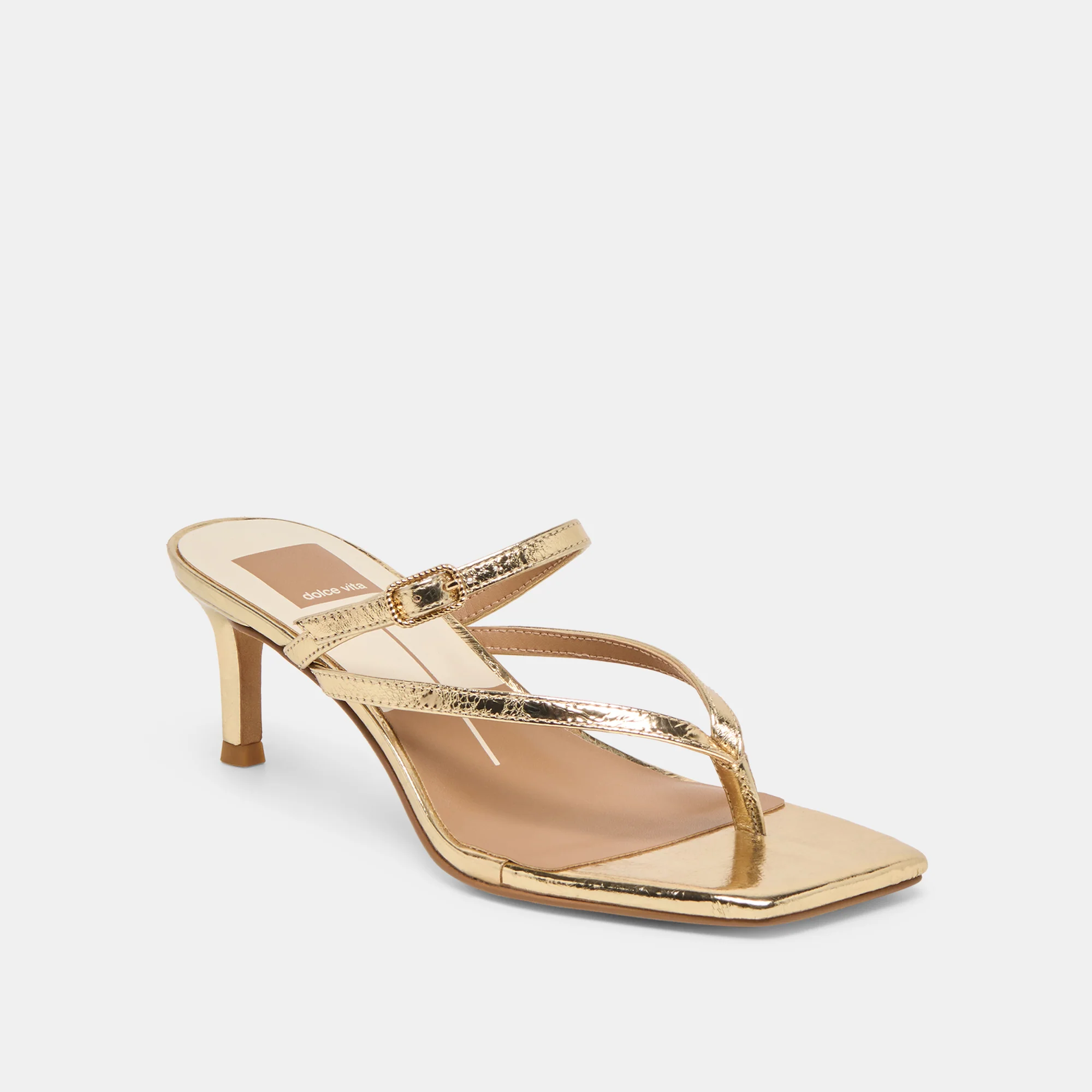 BIAGA HEELS GOLD DISTRESSED LEATHER - Image 3