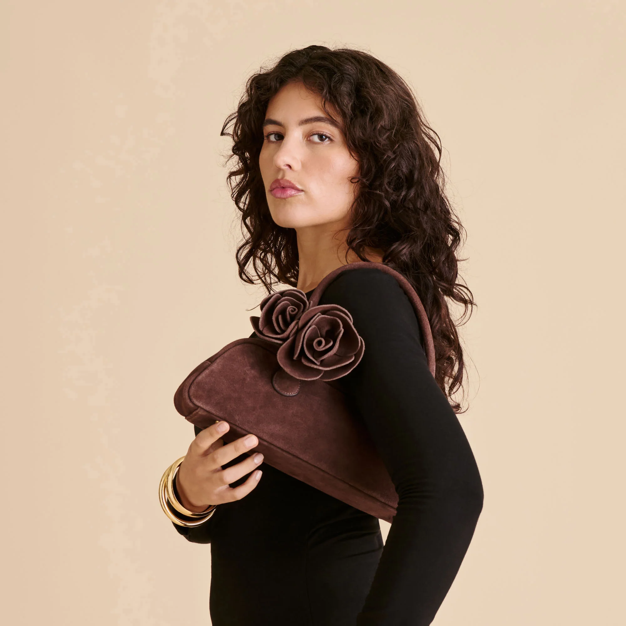 BORACAY SHOULDER BAG CHOCOLATE SUEDE - Image 10