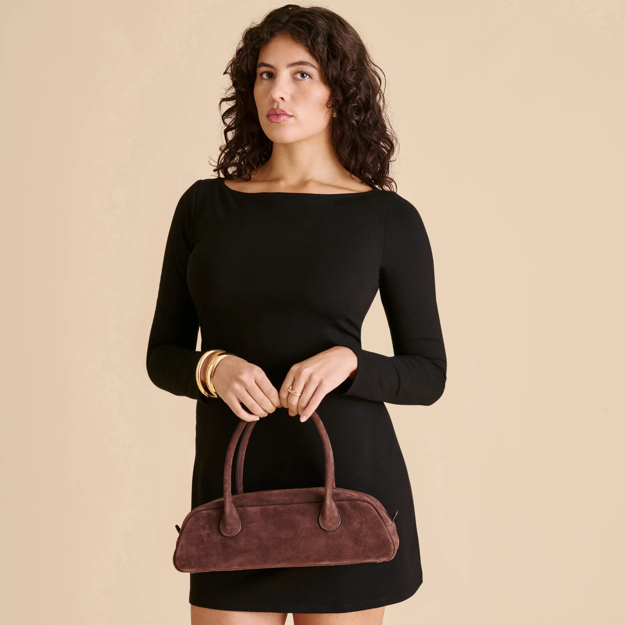 BORACAY SHOULDER BAG CHOCOLATE SUEDE - Image 7