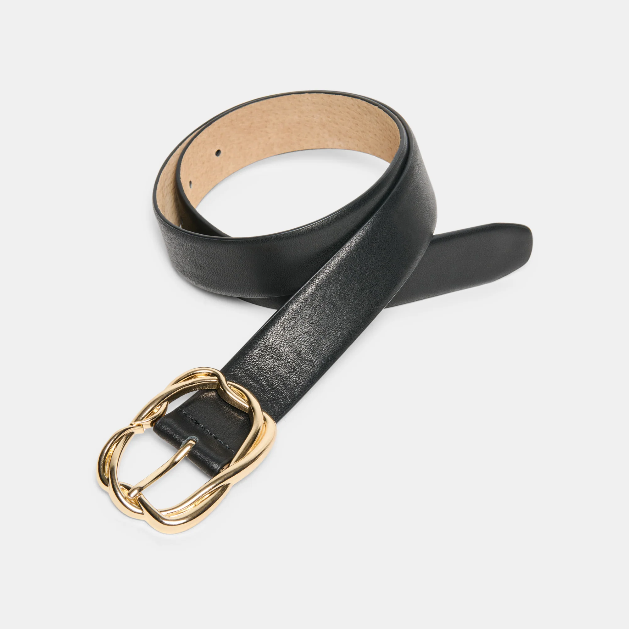 BRAIDED BUCKLE BELT BLACK GOLD - Image 5