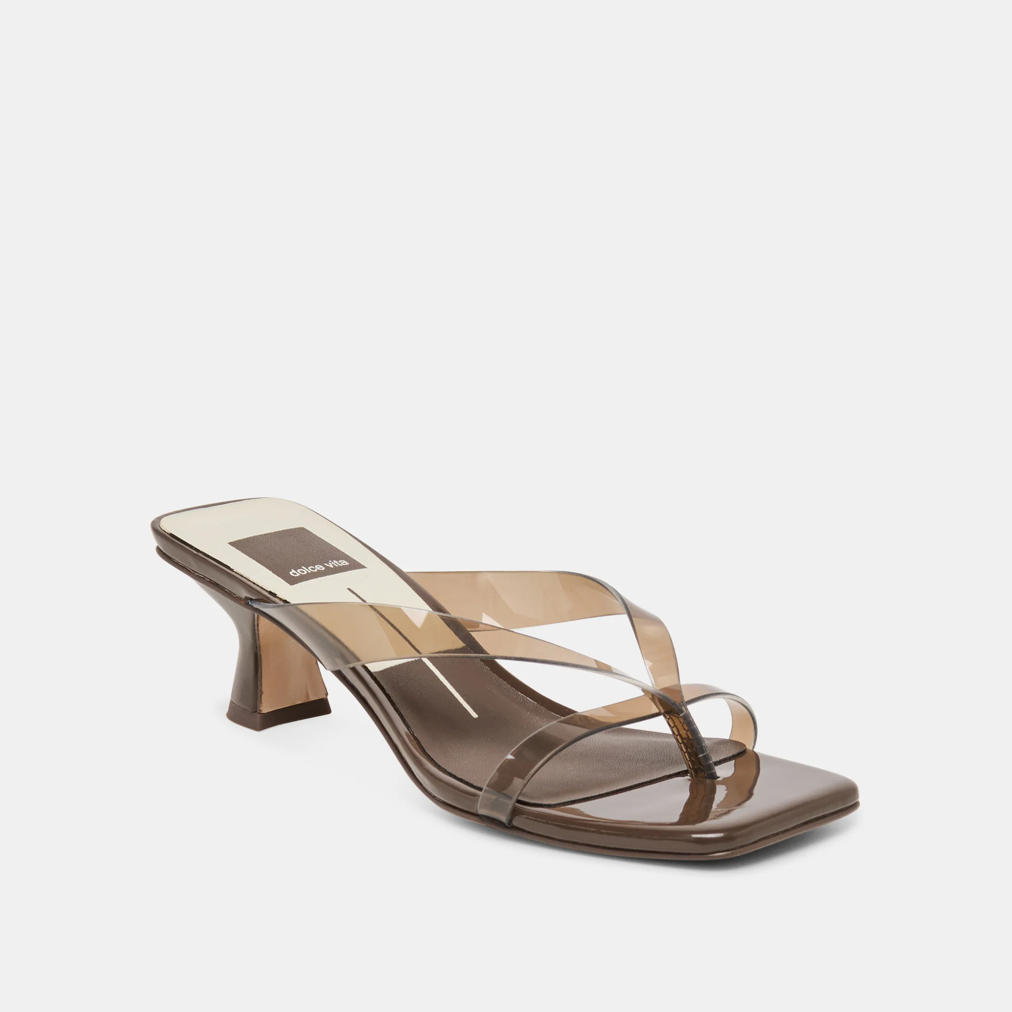 BREVEL VINYL HEELS DK BROWN JELLY - Image 3