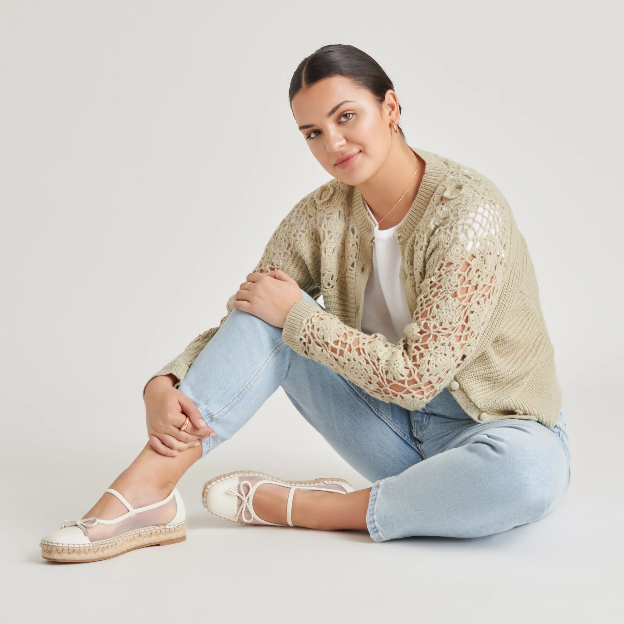 CAMBRE BALLET FLATS WHITE MESH - Image 5