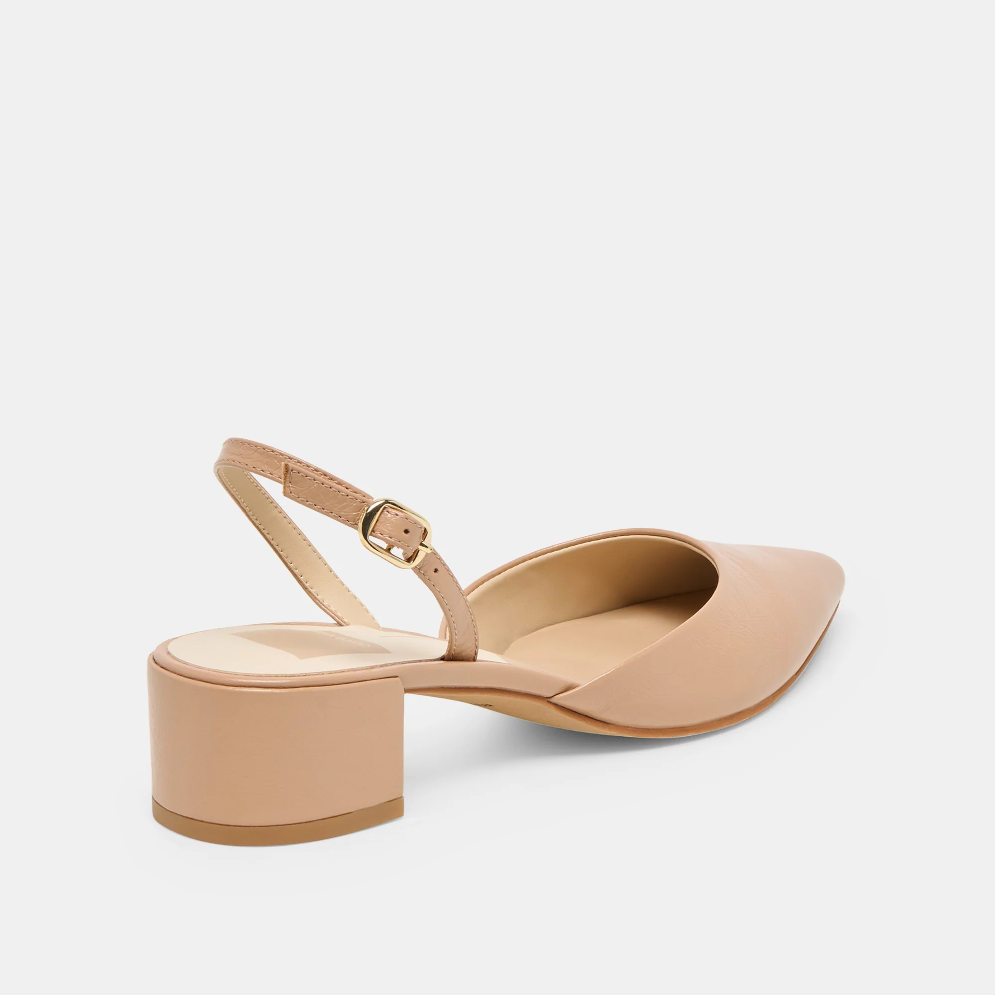 CAREL HEELS LT TAN CRINKLE PATENT LEATHER - Image 3