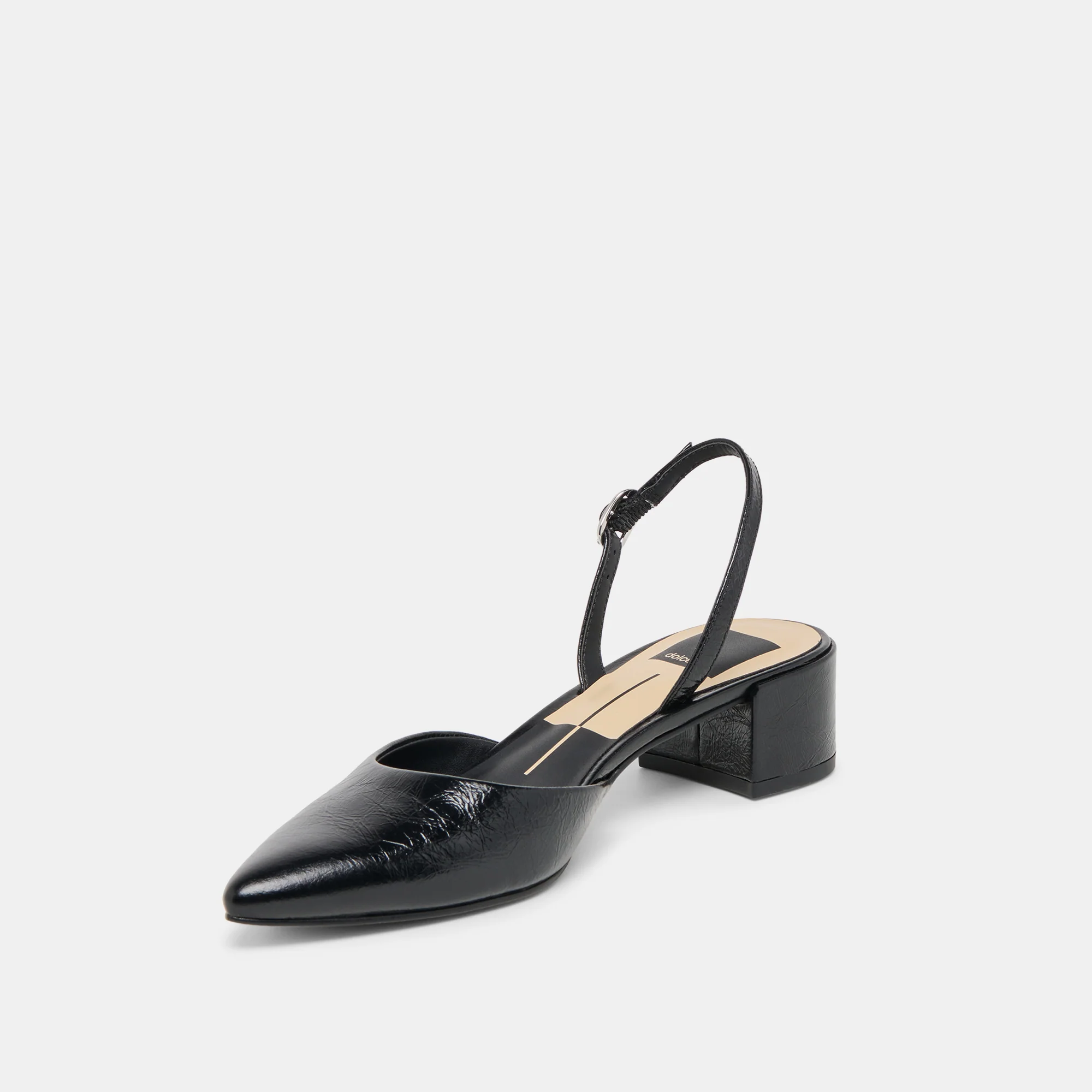 CAREL WIDE HEELS MIDNIGHT CRINKLE PATENT LEATHER - Image 4