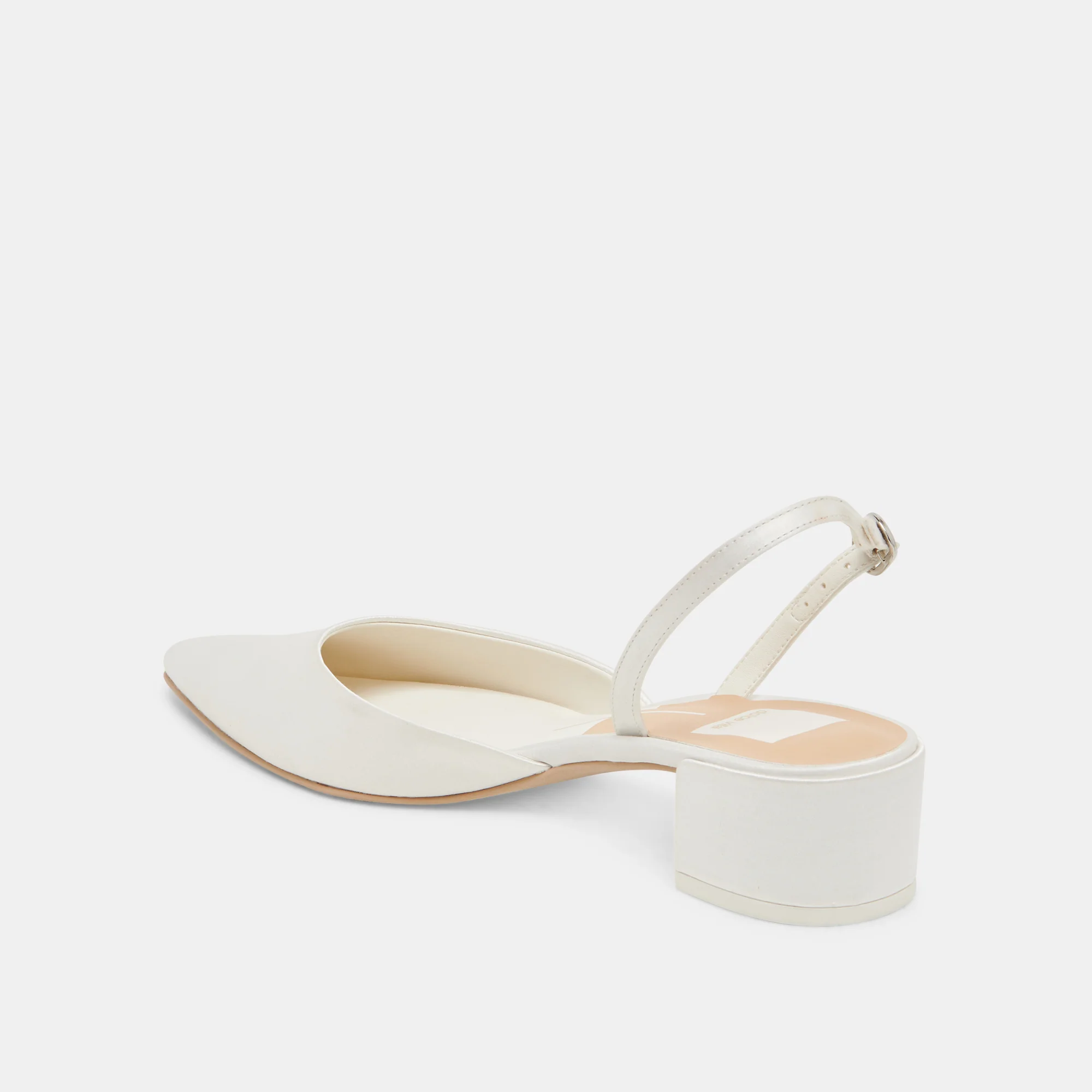 CAREL WIDE HEELS TRUE WHITE SATIN - Image 5