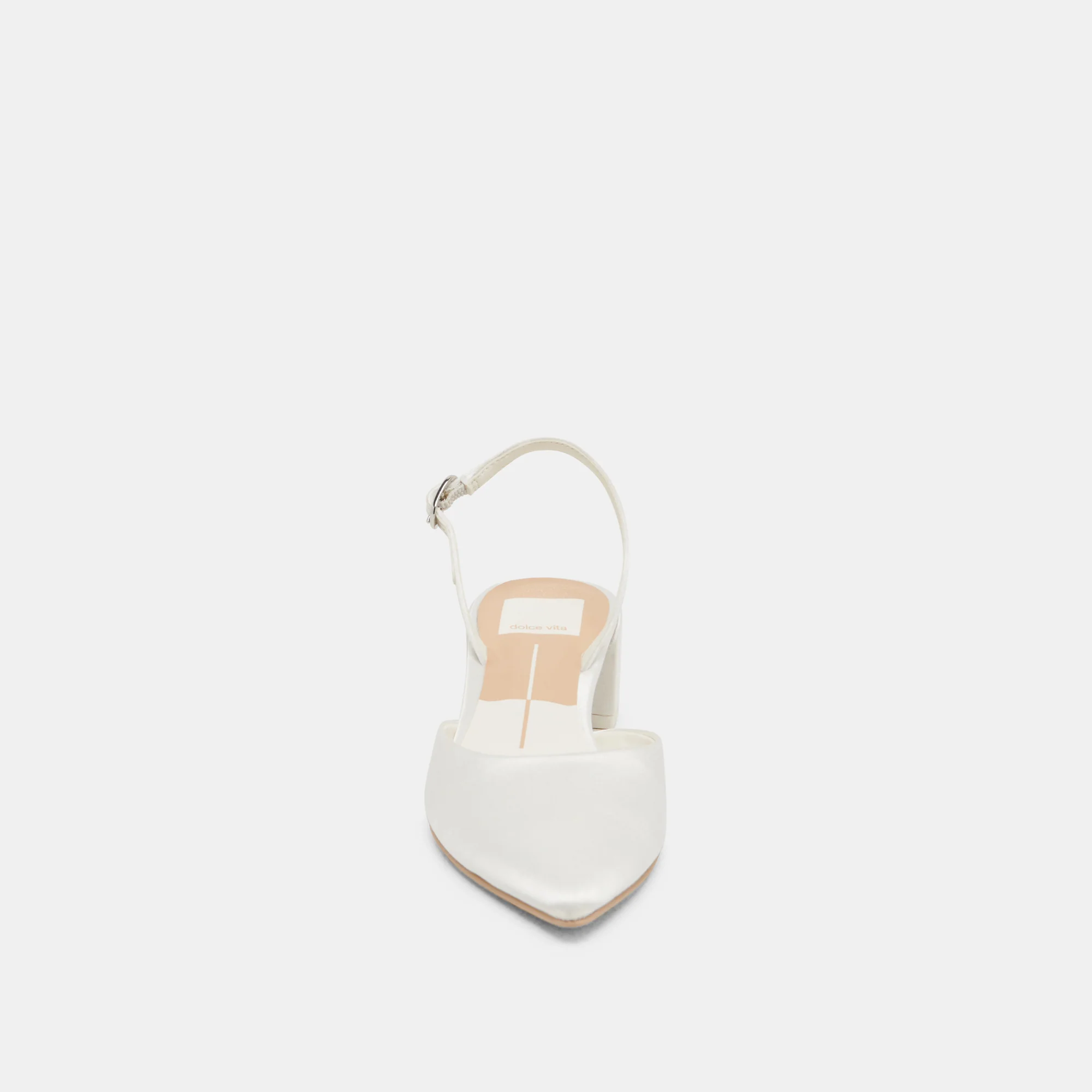 CAREL WIDE HEELS TRUE WHITE SATIN - Image 6