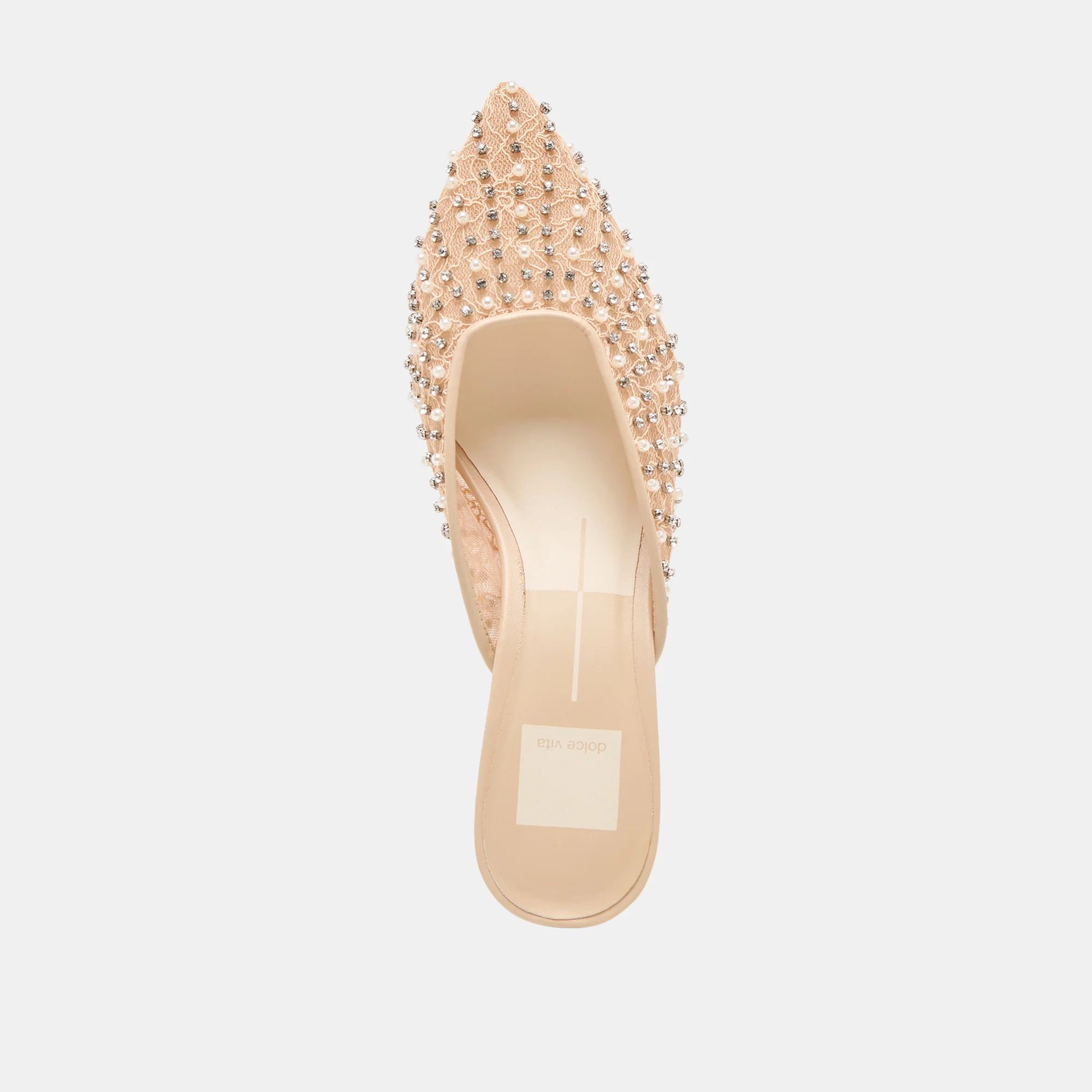 CLEO PEARL HEELS BLUSH LACE MESH - Image 13