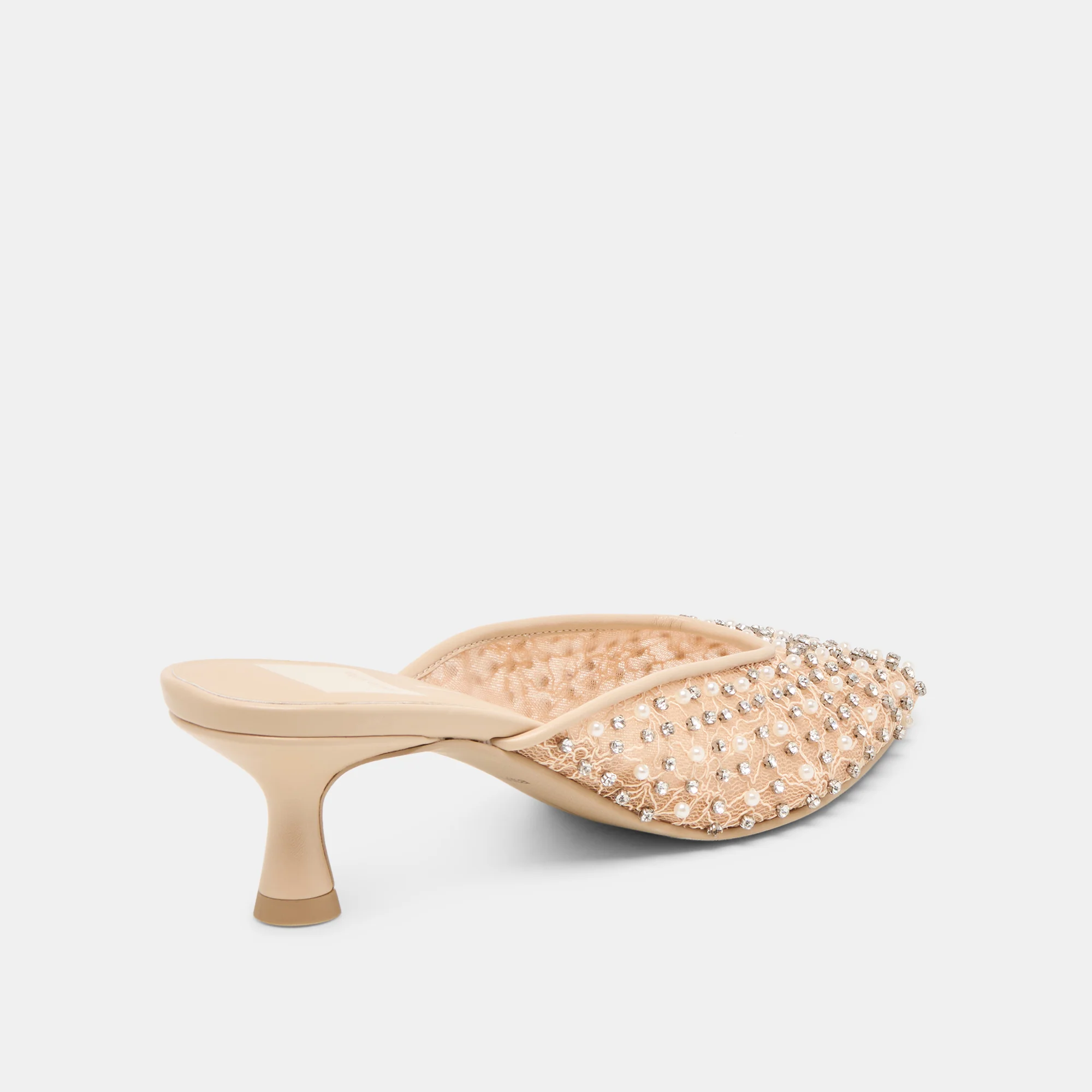 CLEO PEARL HEELS BLUSH LACE MESH - Image 5