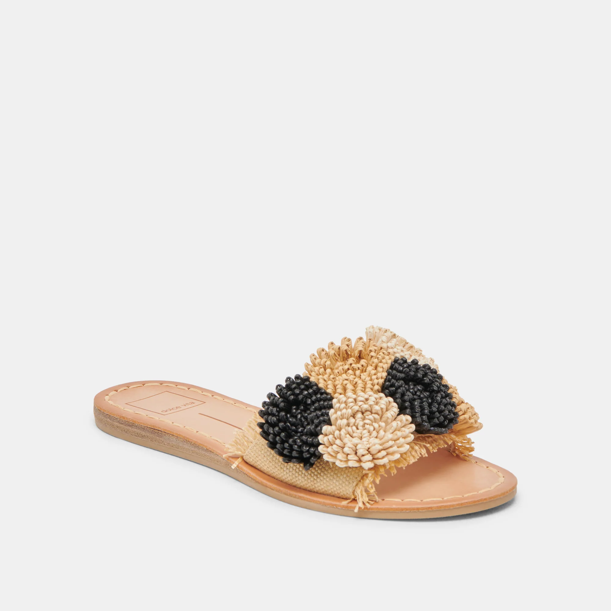 DANELA SANDALS BLACK NATURAL RAFFIA - Image 3