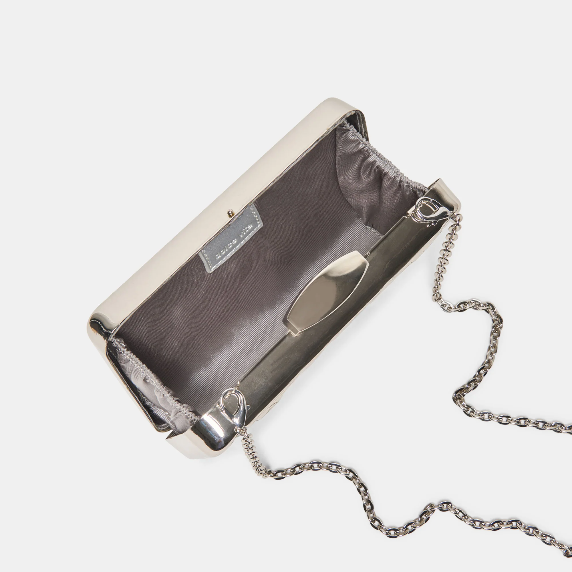 DELIA CLUTCH SILVER METAL - Image 2