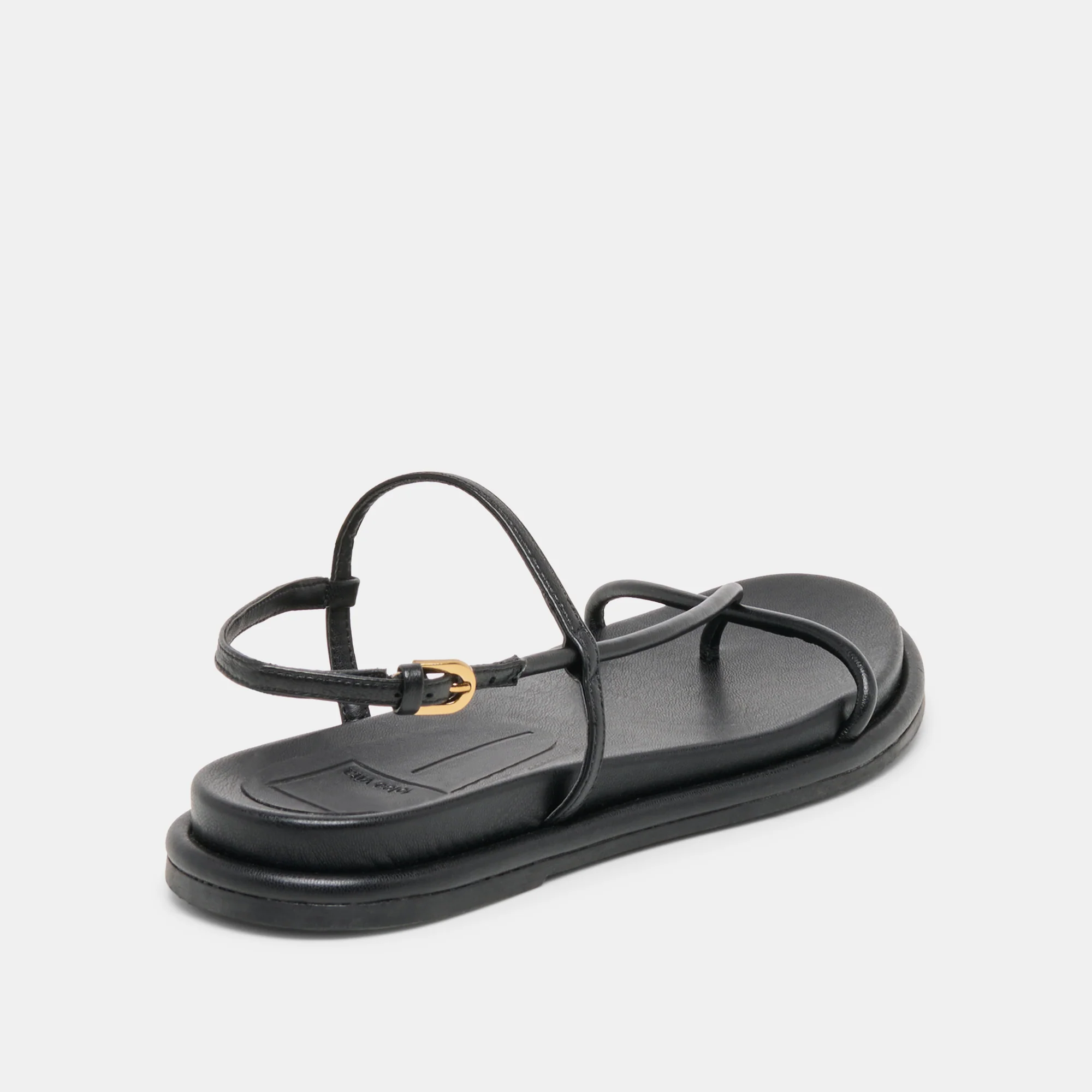 DOM SANDALS BLACK LEATHER - Image 3