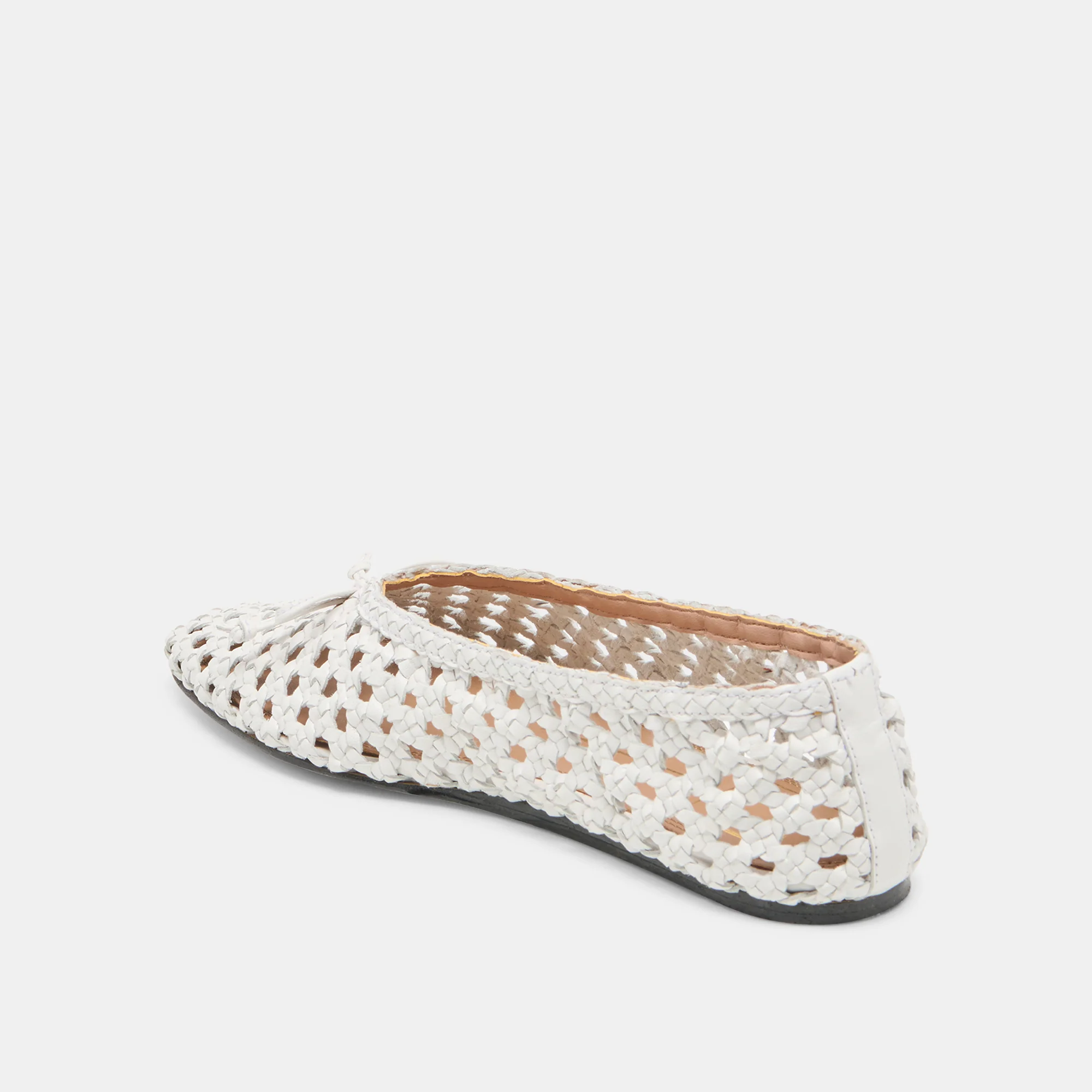 EDDA BALLET FLATS BONE WOVEN LEATHER - Image 5