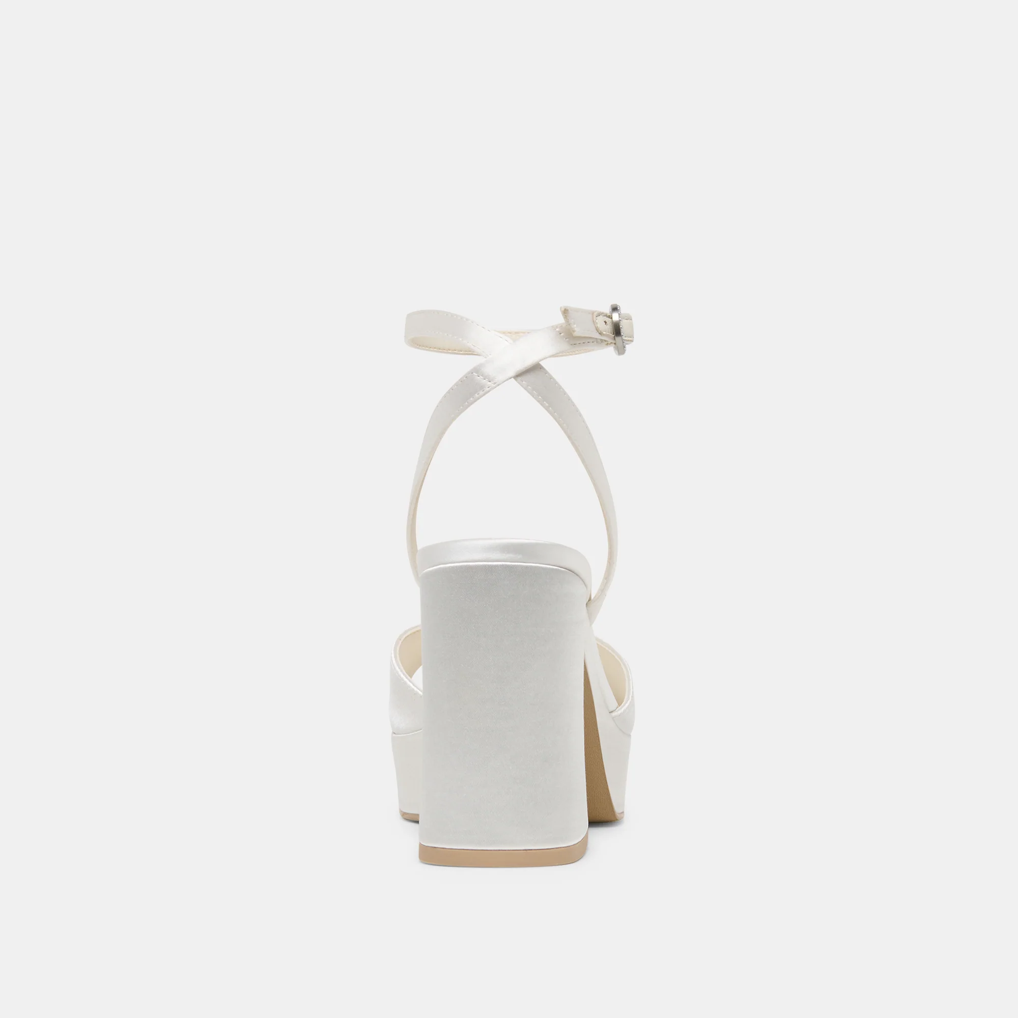 FELICA HEELS WHITE SATIN - Image 9
