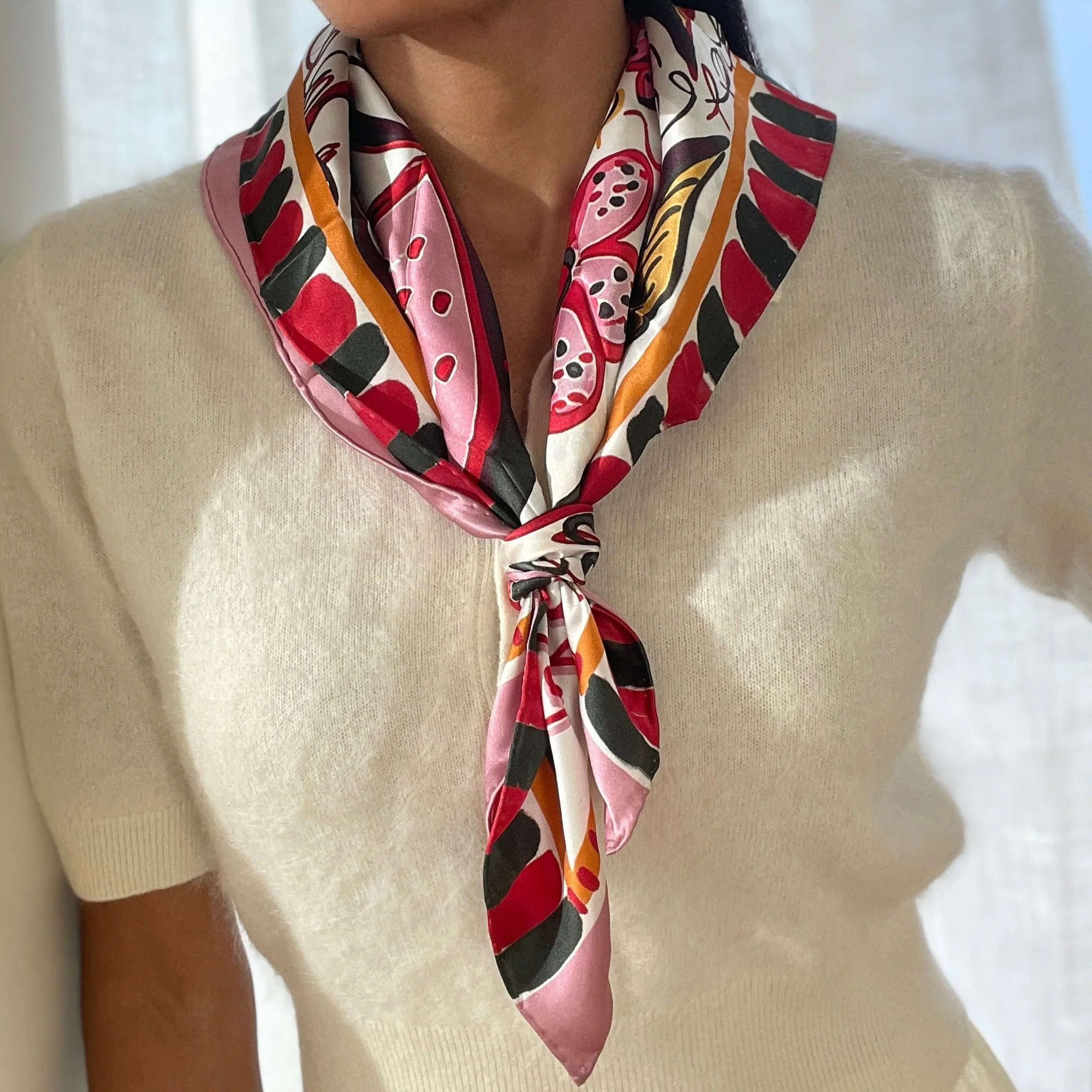 FRUIT SCARF PINK MULTI - Image 4