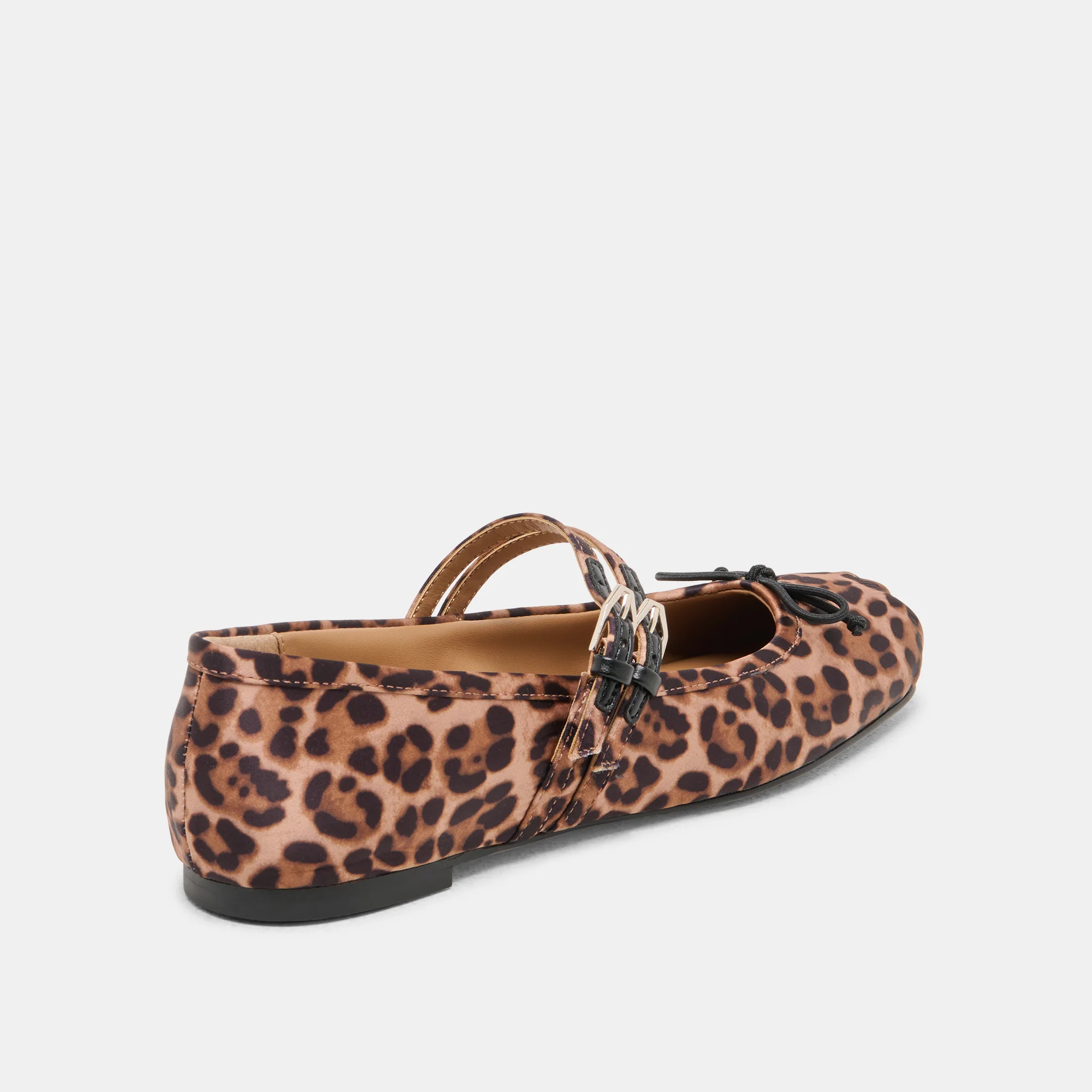 GIBSEN BALLET FLATS DK LEOPARD SATIN - Image 3