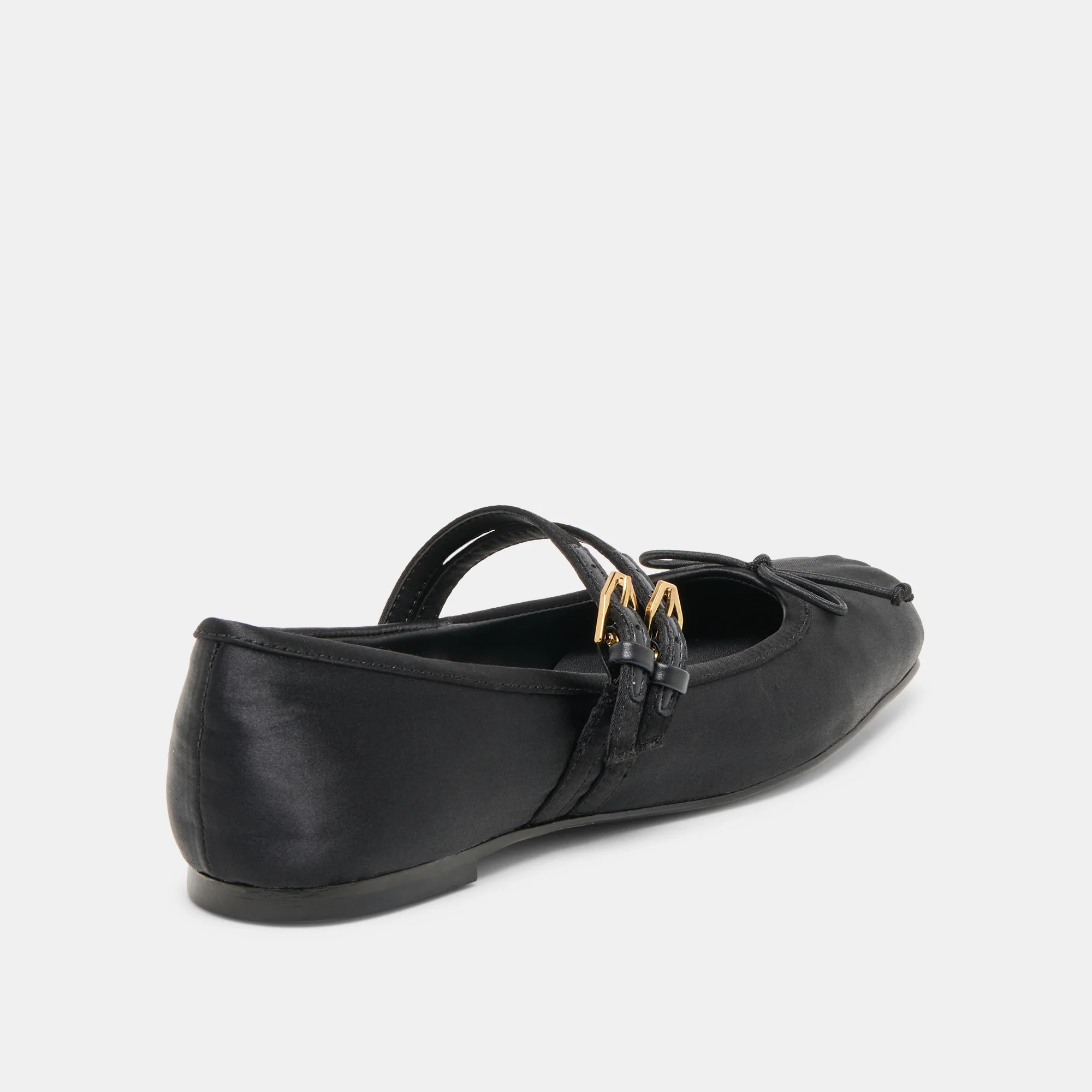 GIBSEN BALLET FLATS ONYX SATIN - Image 3