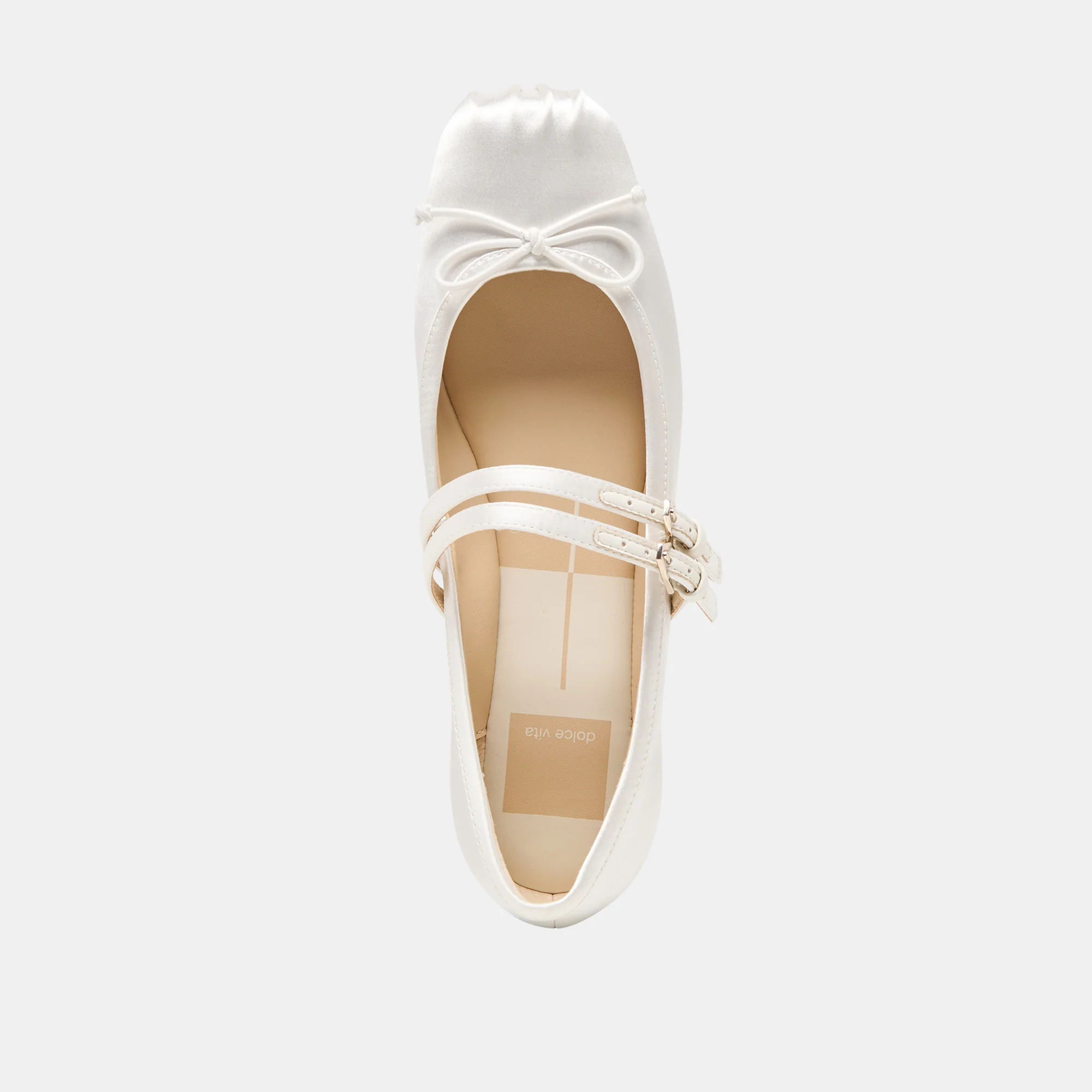 GIBSEN BALLET FLATS TRUE WHITE SATIN - Image 8