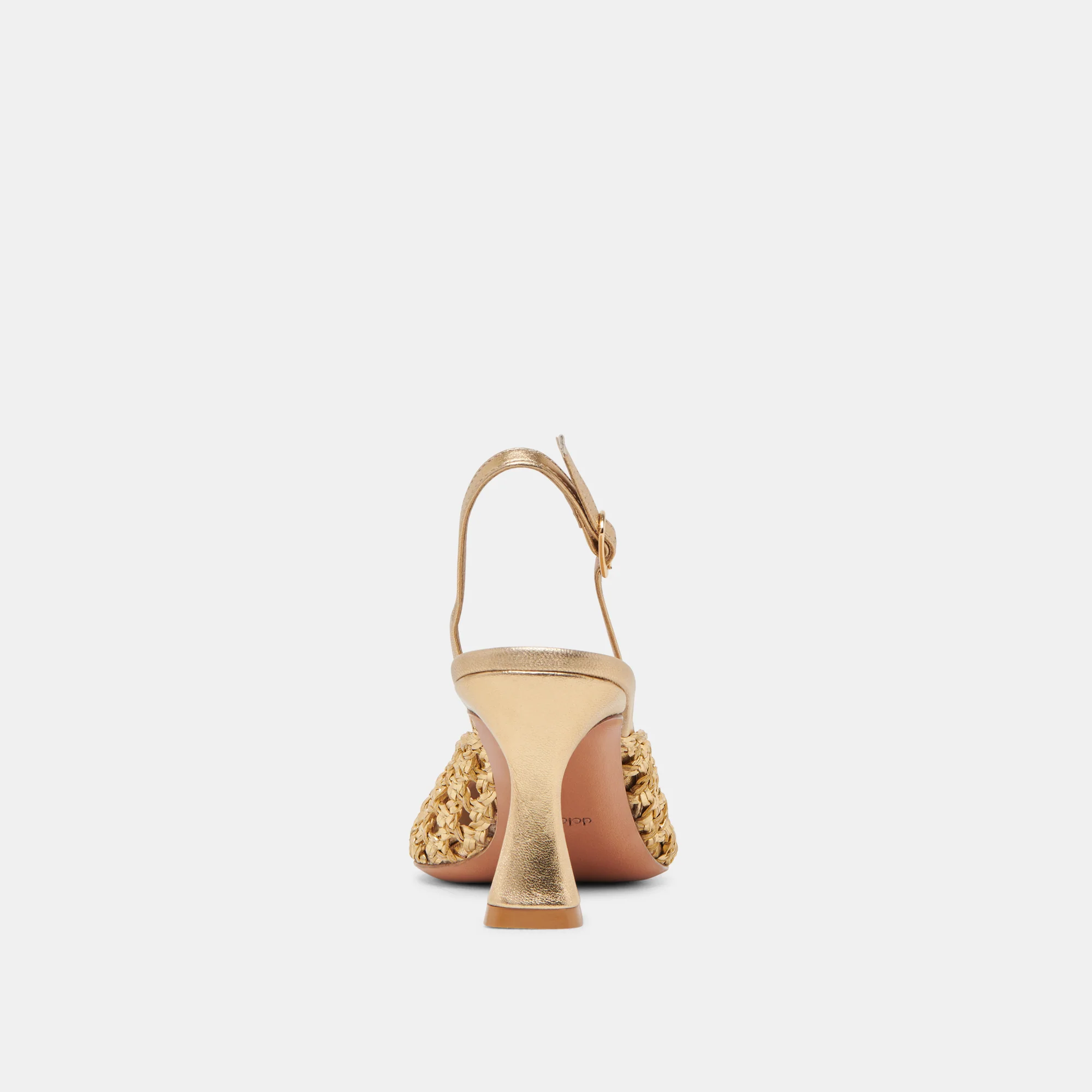GLORIA HEELS GOLD WOVEN - Image 8