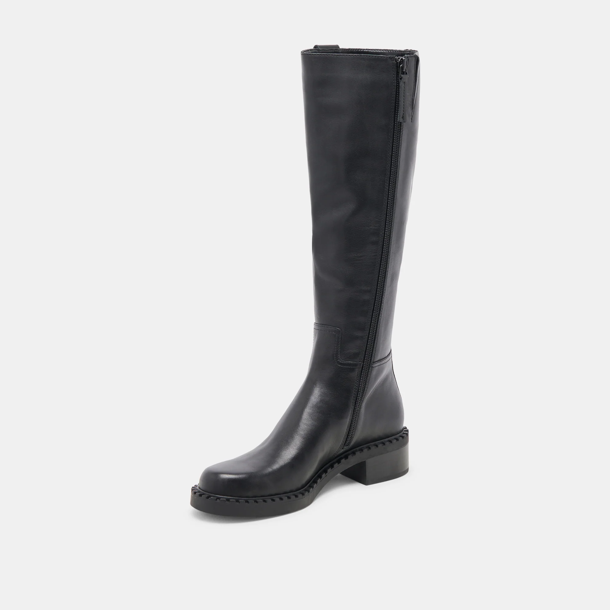 GLORY H2O WIDE CALF BOOTS BLACK LEATHER - Image 4