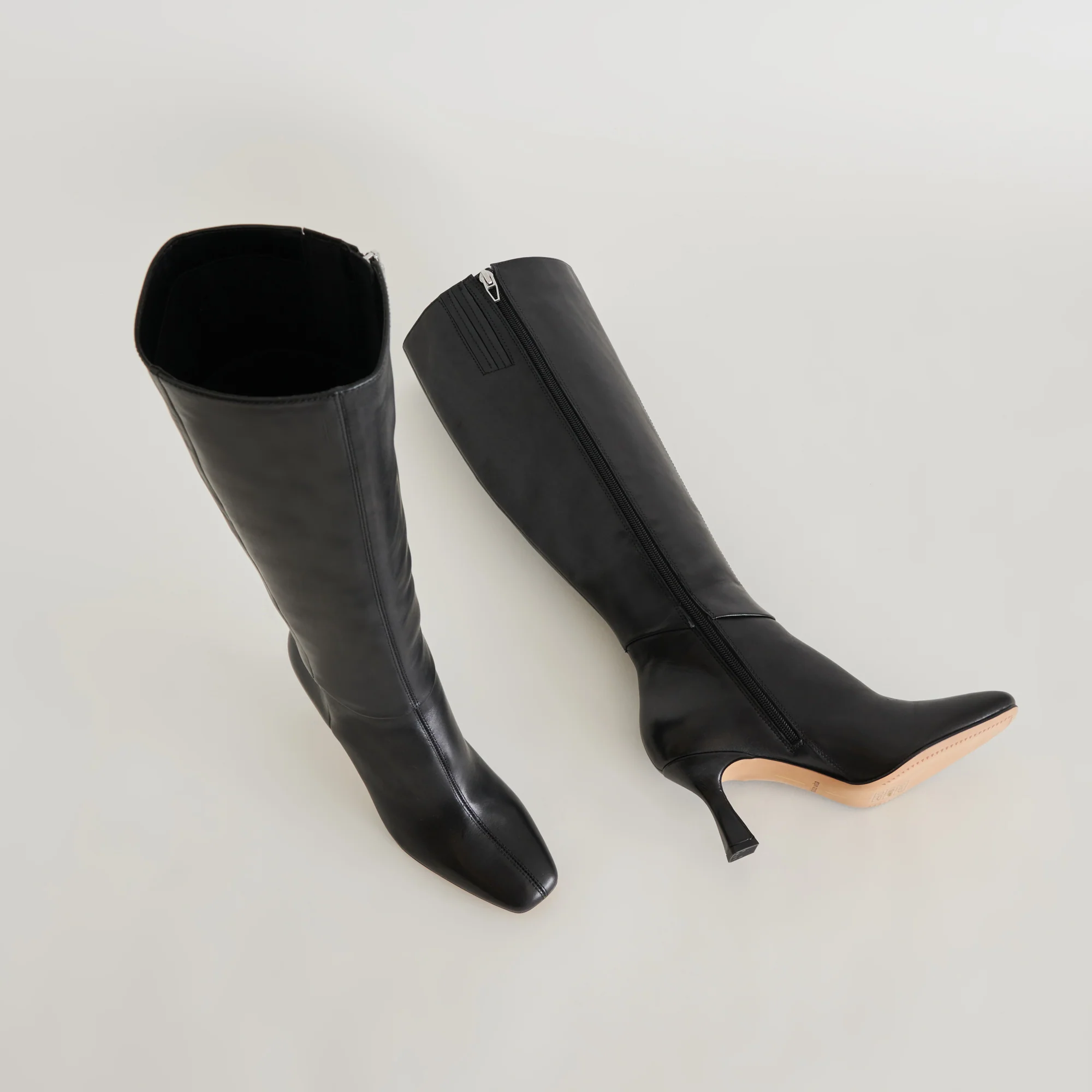 GYRA WIDE CALF BOOTS BLACK LEATHER - Image 5