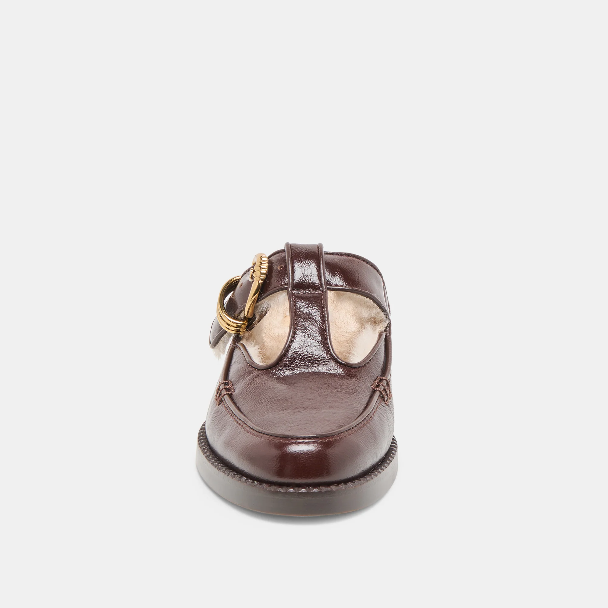 HARLAH PLUSH FLATS CHOCOLATE LEATHER - Image 6
