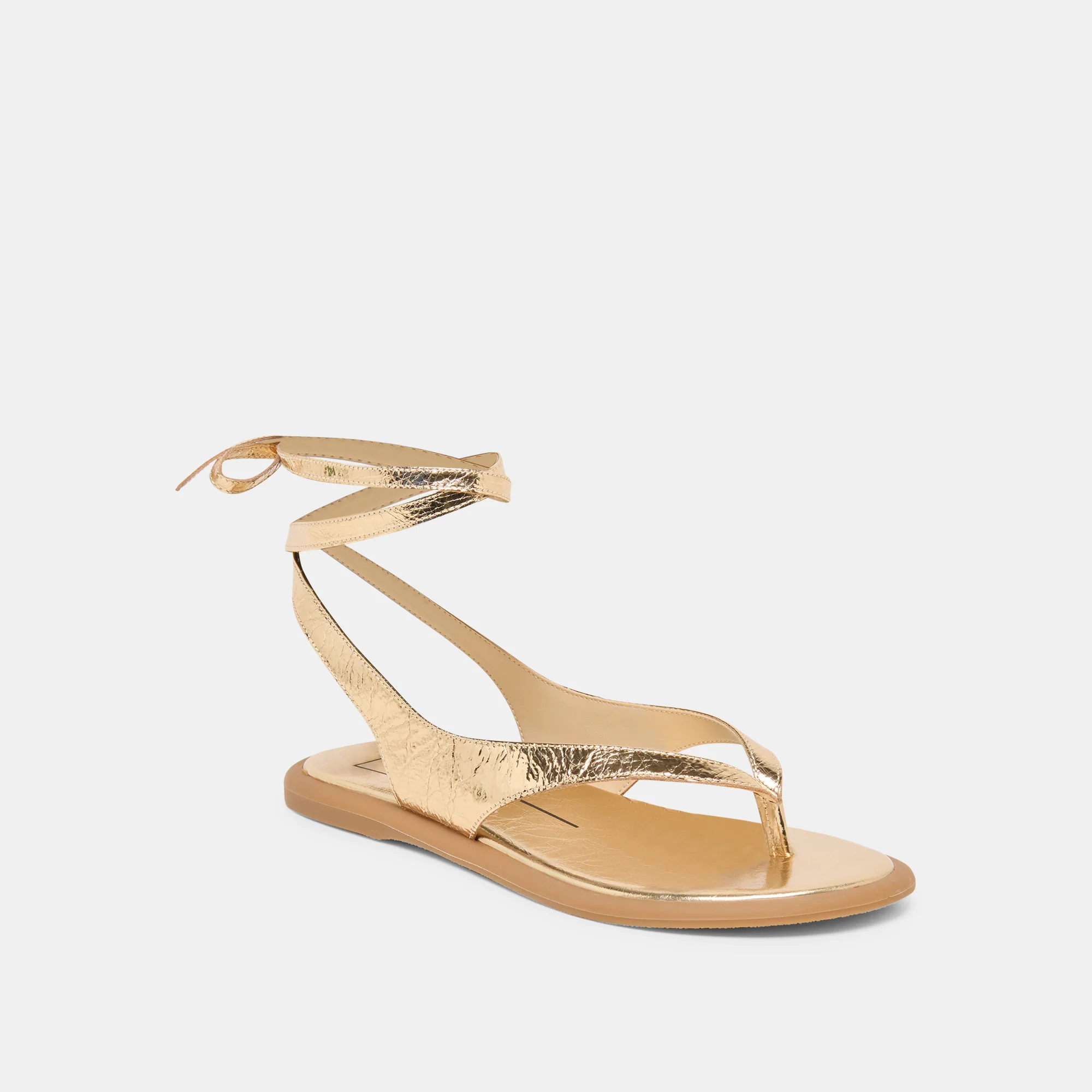 JAYDEN SANDALS GOLD DISTRESSED LEATHER - Image 3