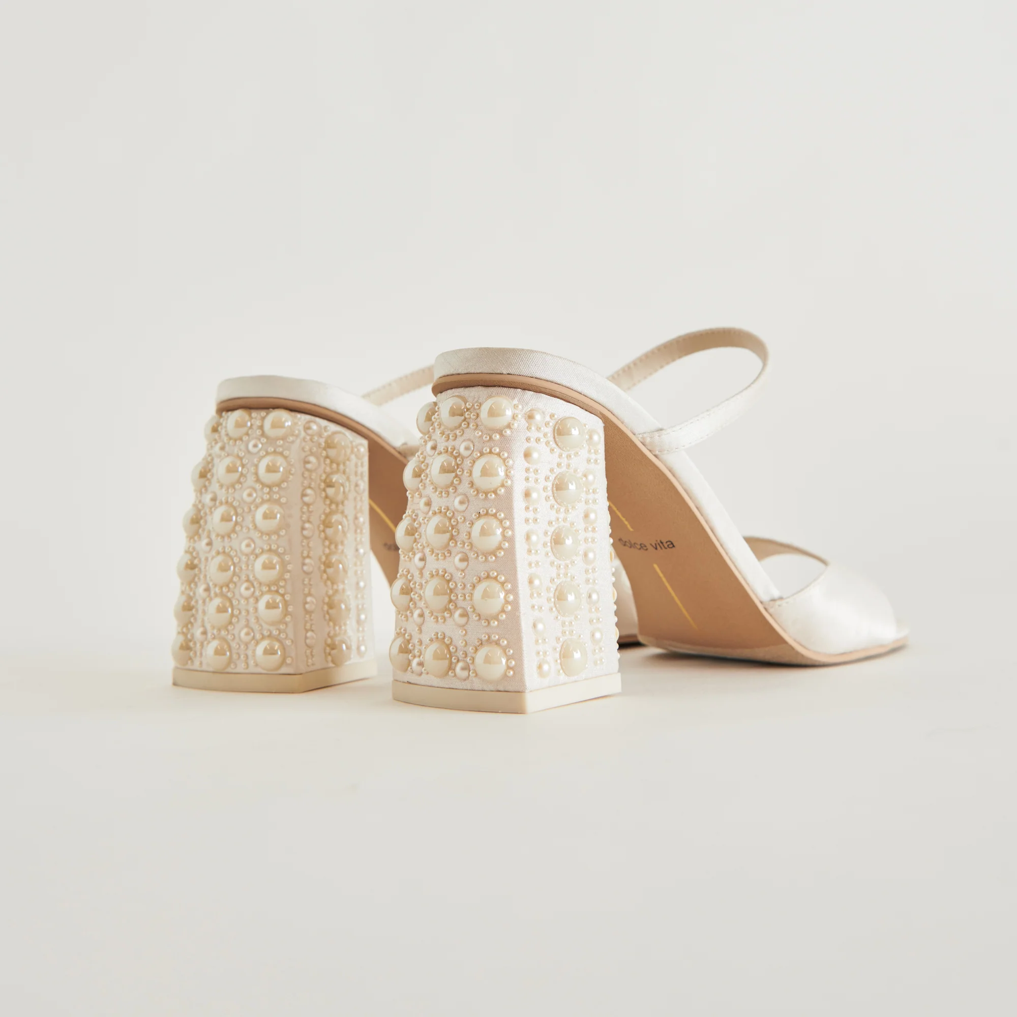 JEMMY PEARL HEELS VANILLA SILK - Image 5