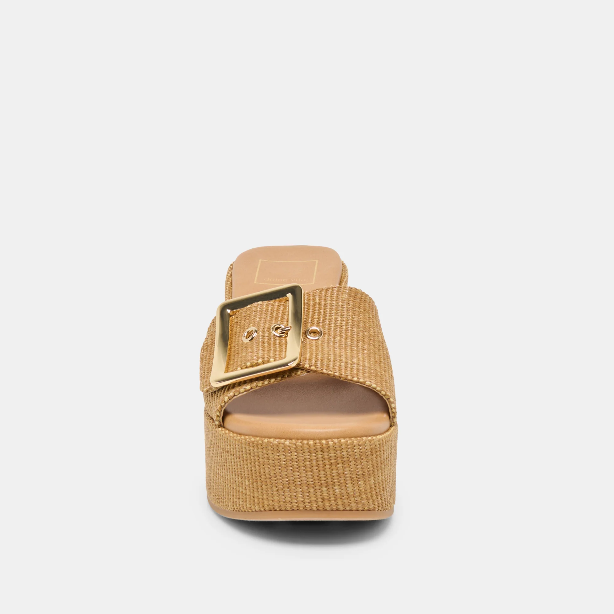 JILIAN WIDE WEDGES MOCHA RAFFIA - Image 6