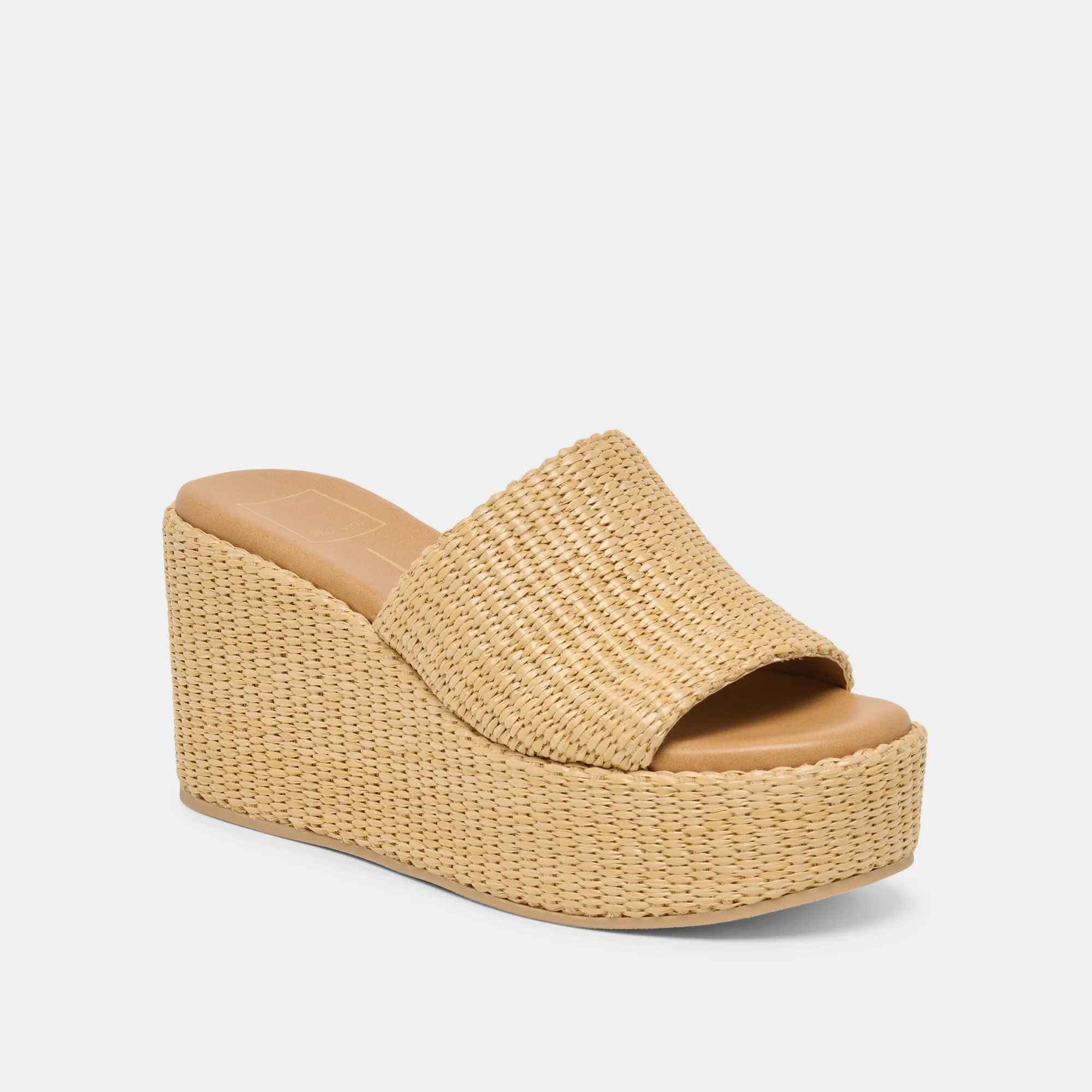 JOCLYN WIDE WEDGES LT NATURAL RAFFIA - Image 2