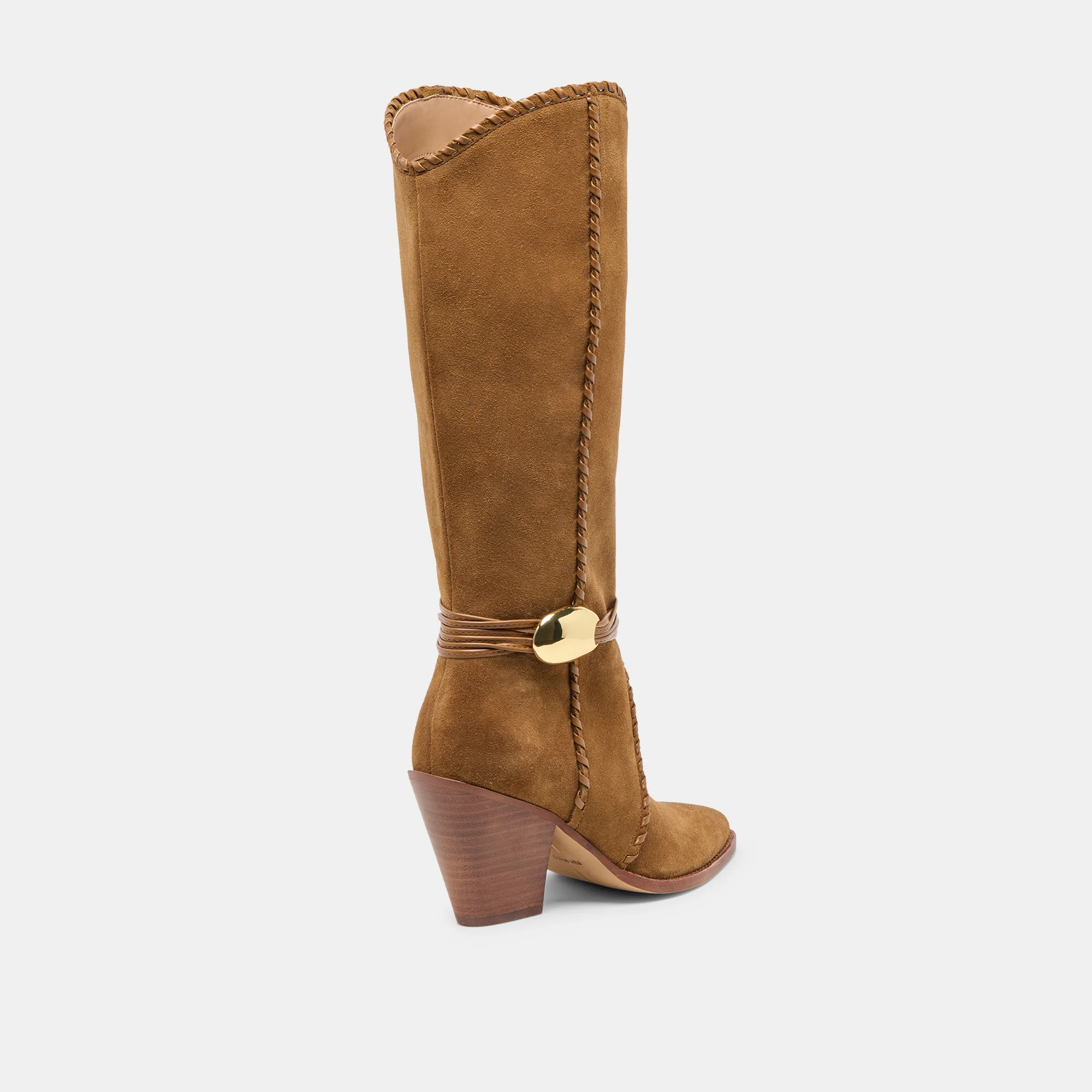 JODY WIDE CALF BOOTS LT BROWN SUEDE - Image 4