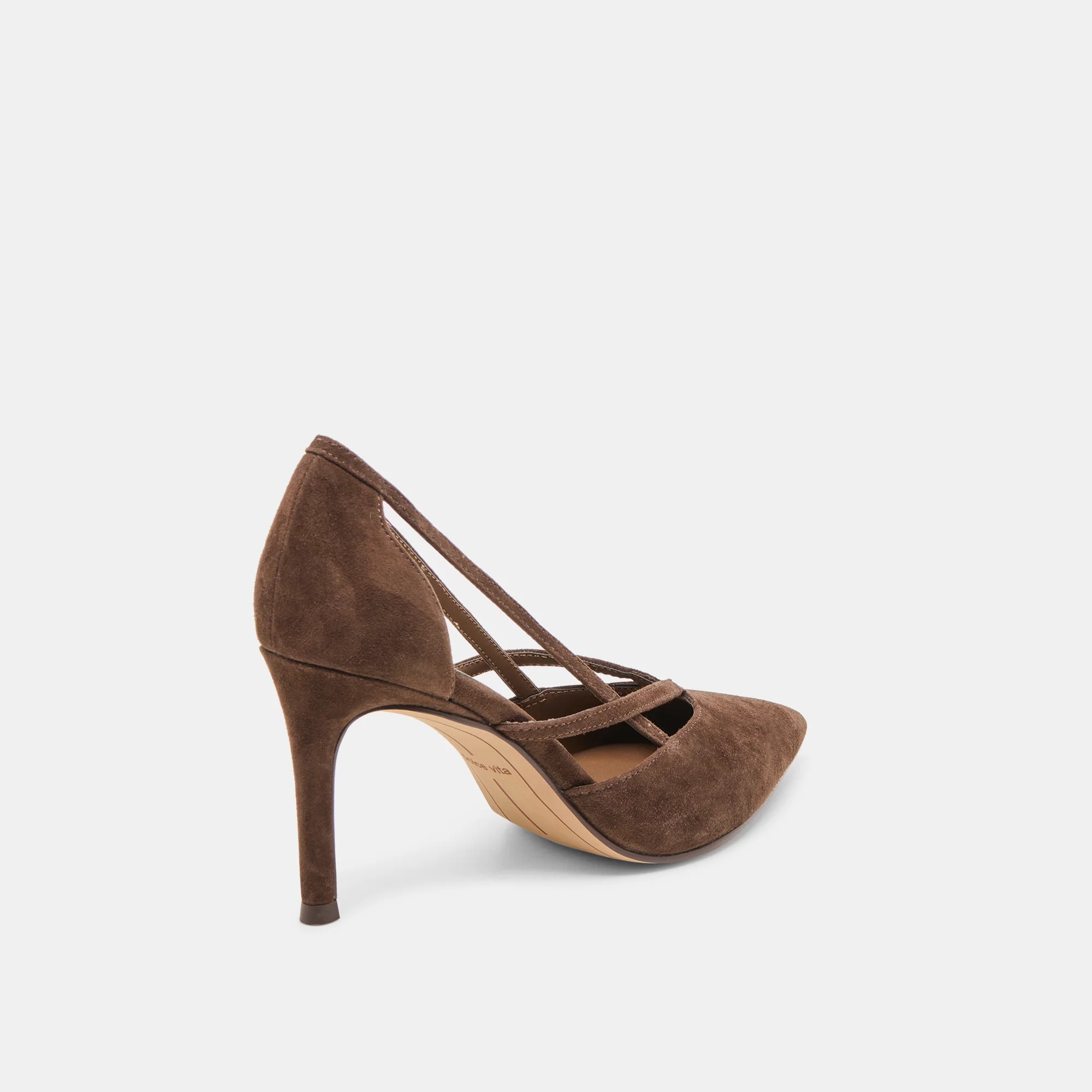 KAINE HEELS DK BROWN SUEDE - Image 3