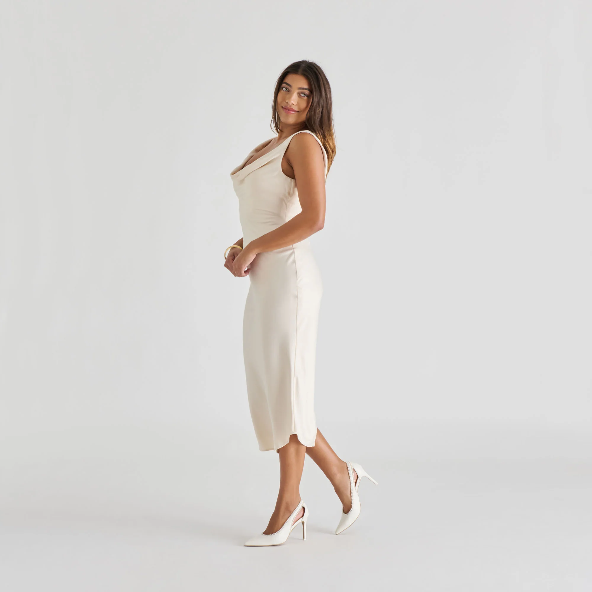 KELSON PEARL HEELS TRUE WHITE LEATHER - Image 4