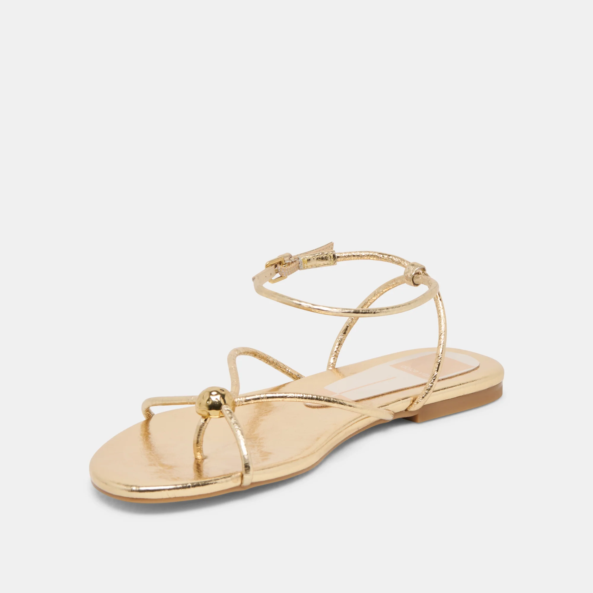 KENLEY SANDALS GOLD LEATHER - Image 7
