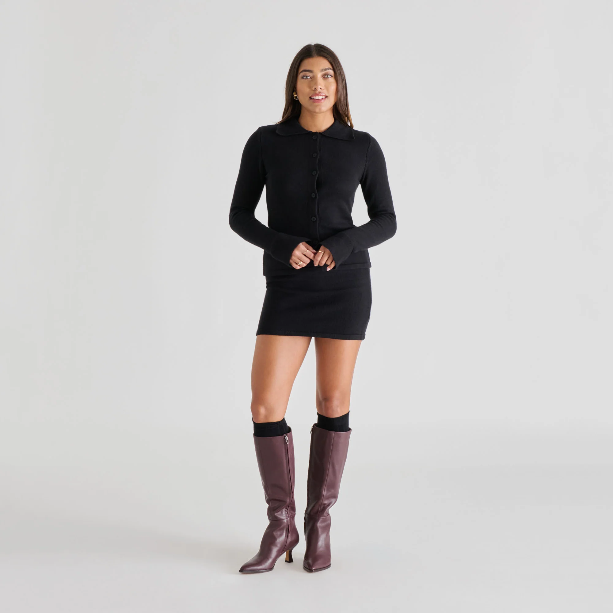 KNEE HIGH SOCKS BLACK - Image 3