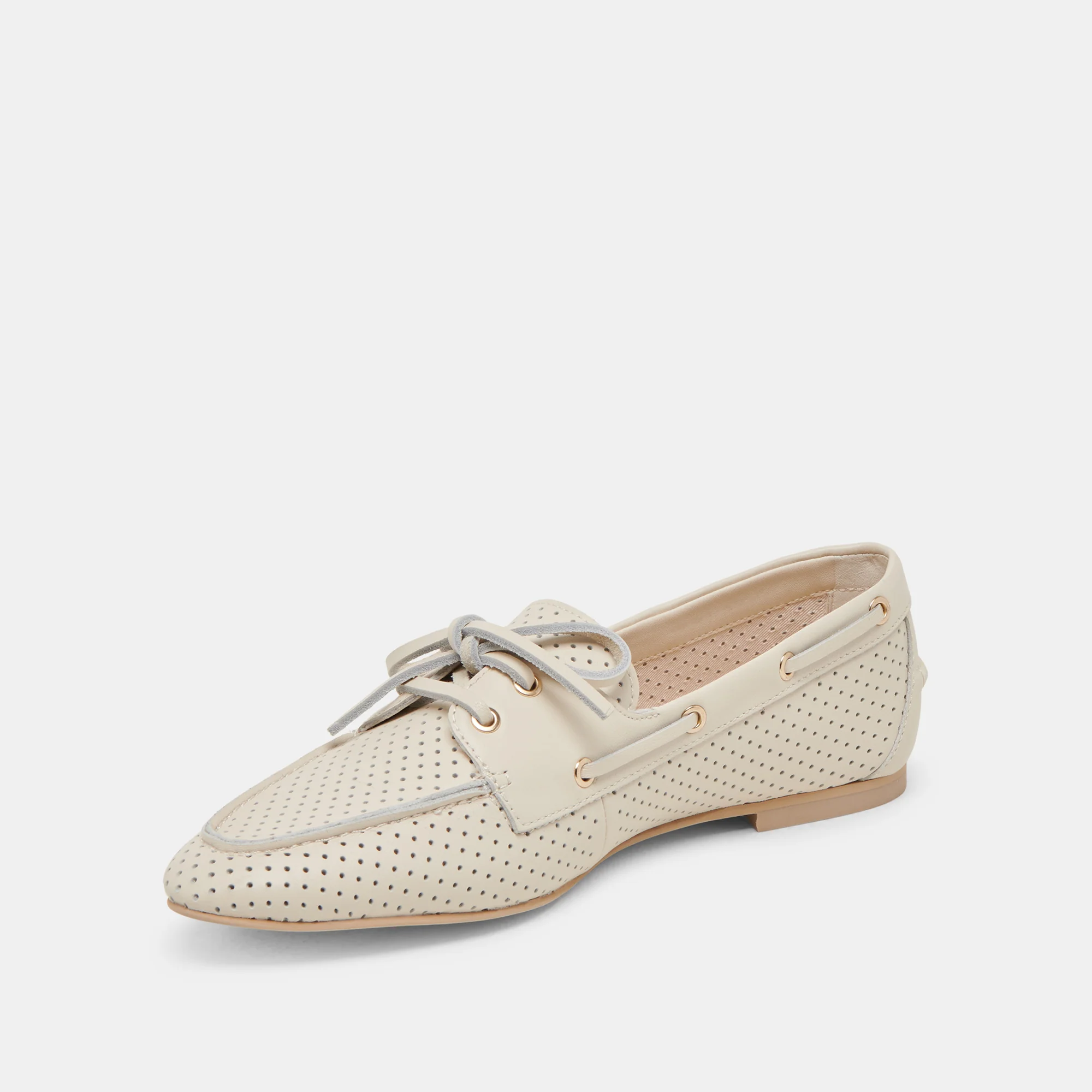 LAKIN LOAFERS IVORY PERFORATED LEATHER - Image 6