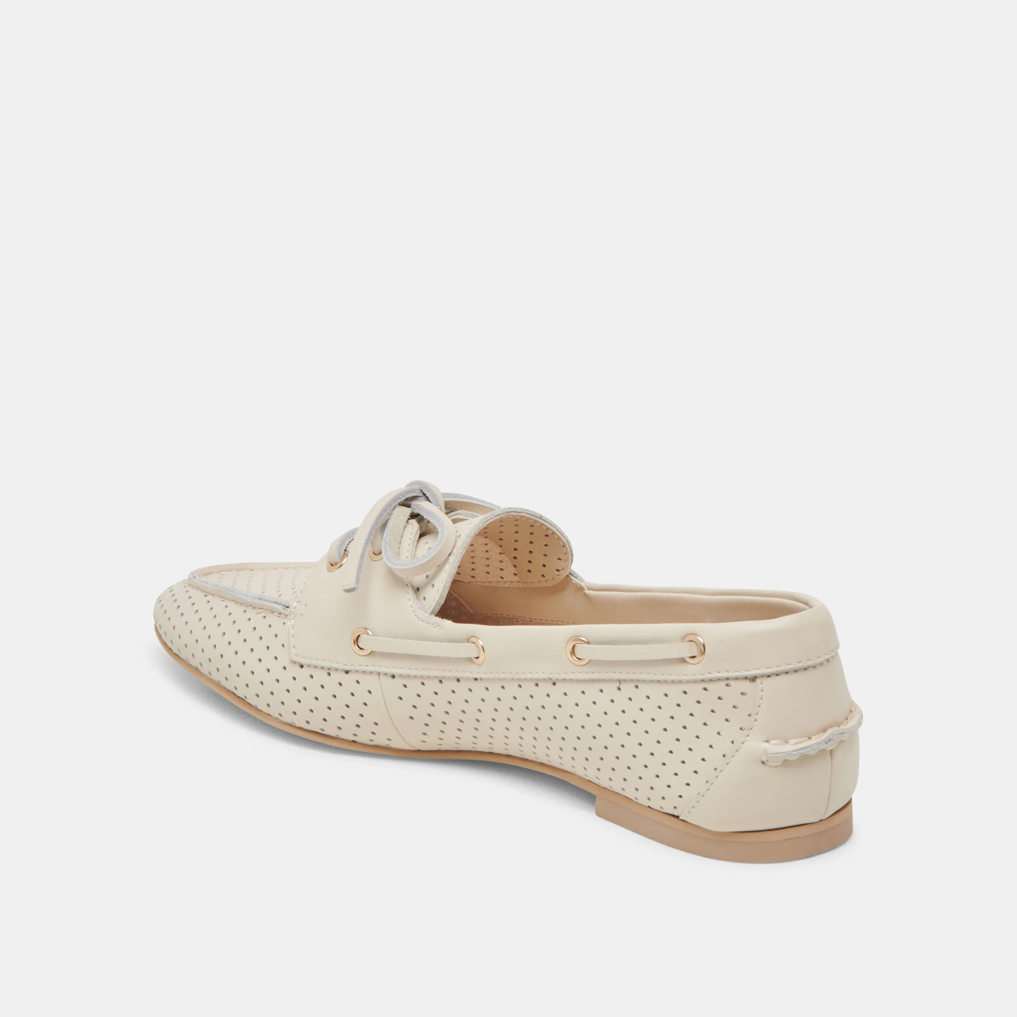 LAKIN LOAFERS IVORY PERFORATED LEATHER - Image 7