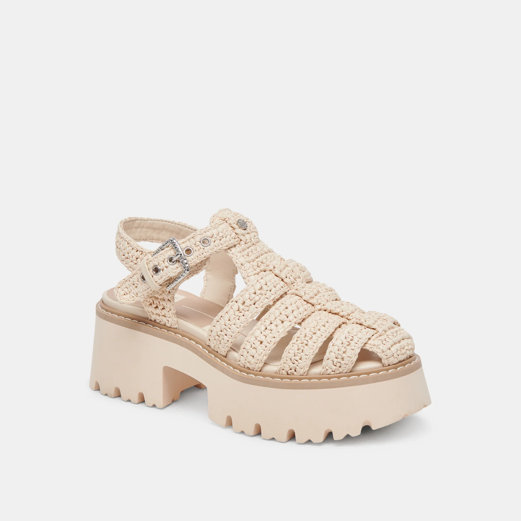 LASLY SANDALS OATMEAL KNIT - Image 3
