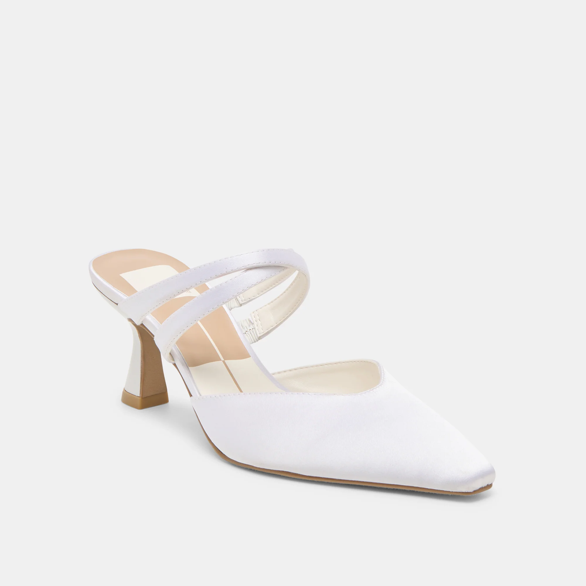 LINORE HEELS TRUE WHITE SATIN - Image 3