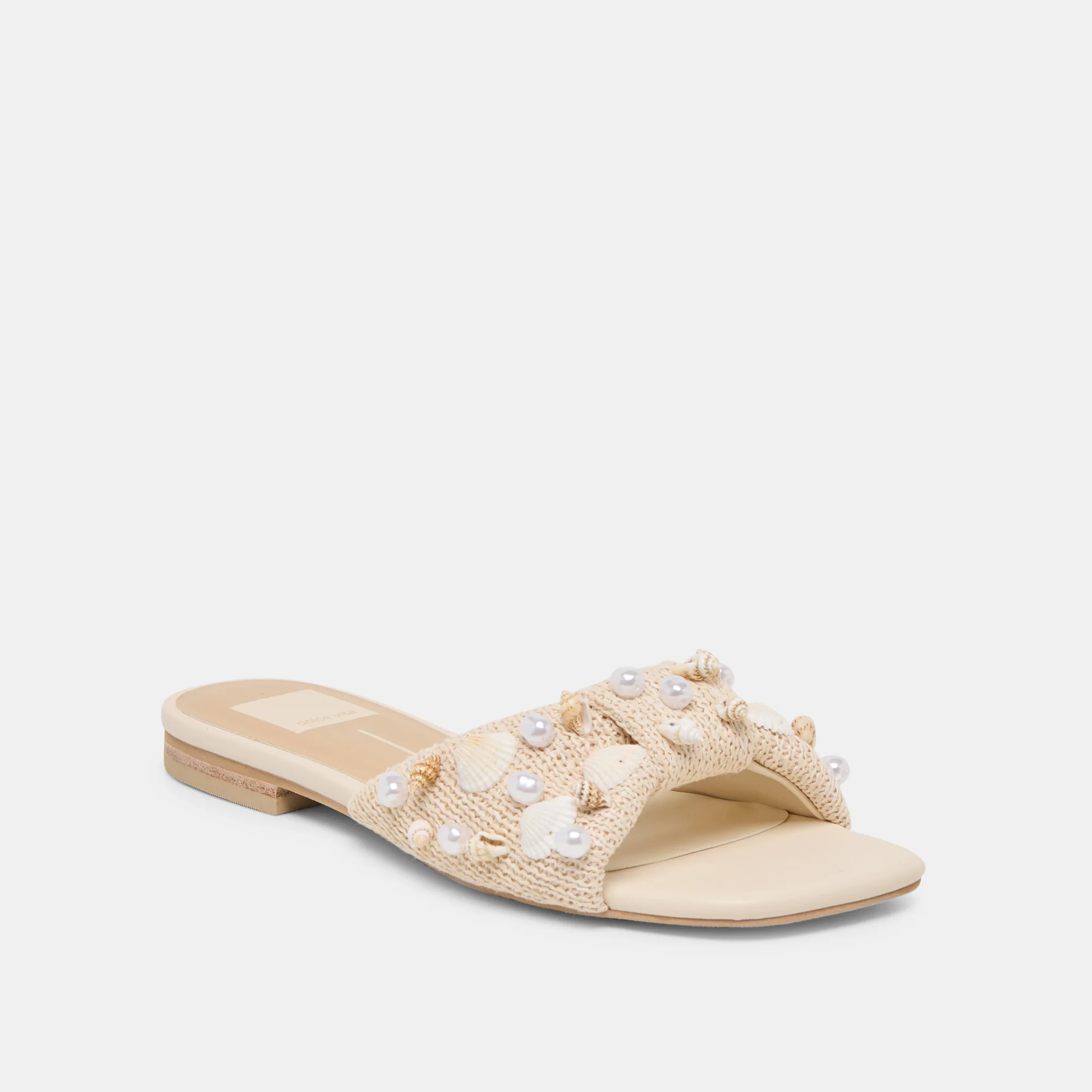 LIZZA SANDALS OATMEAL BEADED RAFFIA - Image 4