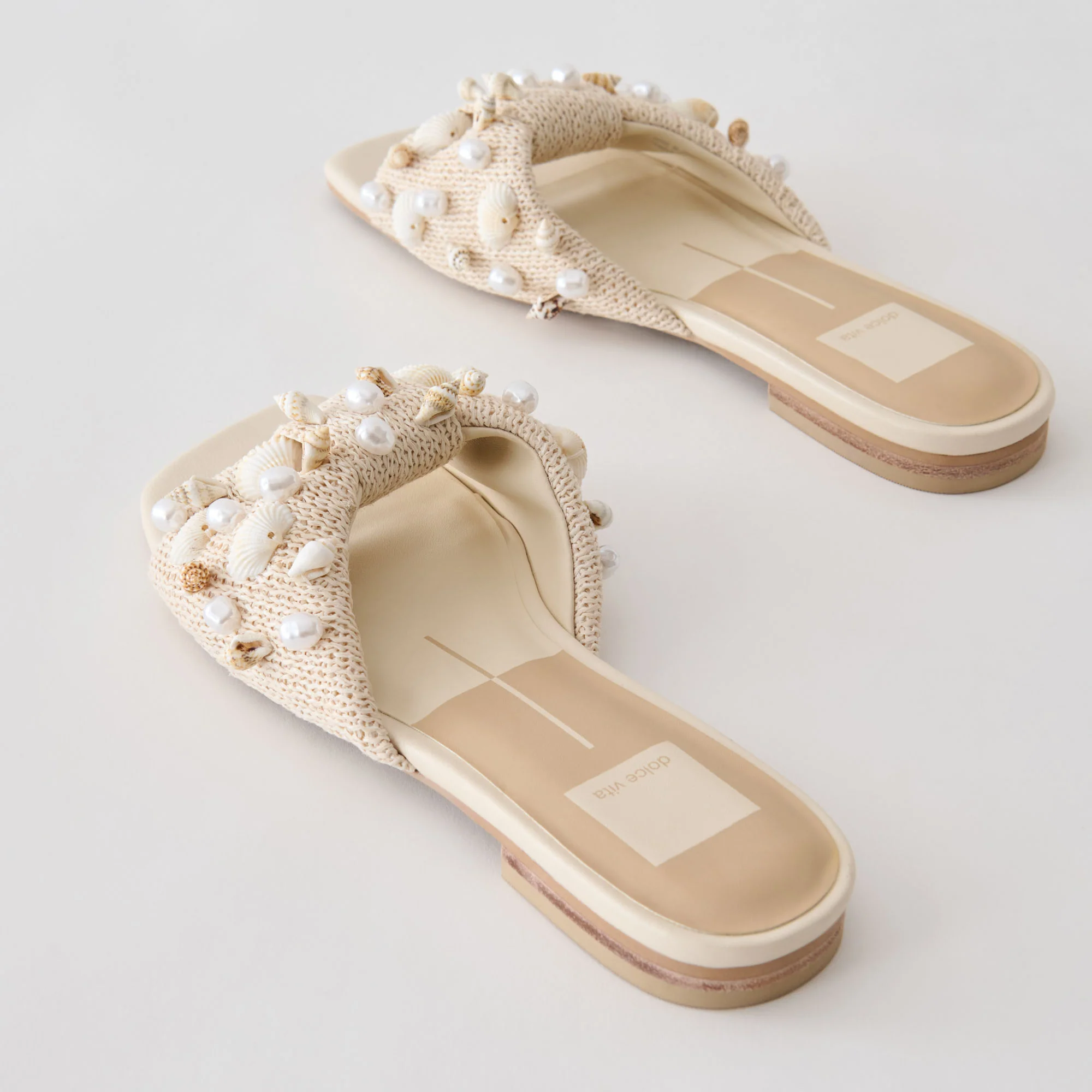 LIZZA SANDALS OATMEAL BEADED RAFFIA - Image 8