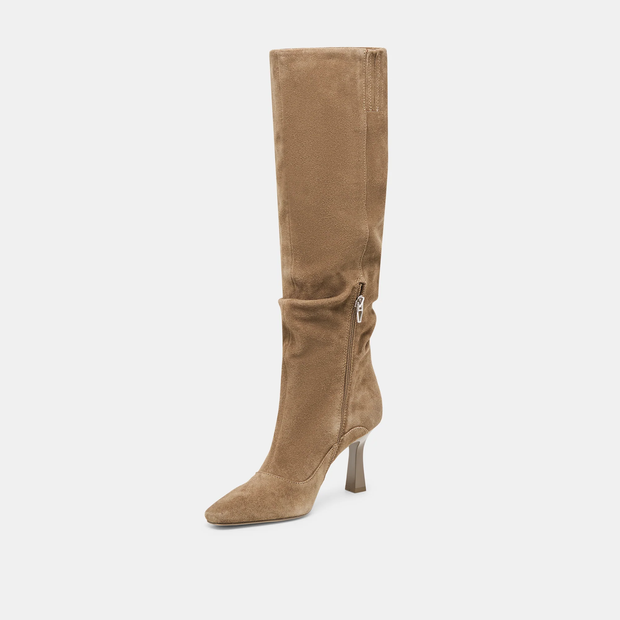 LOUSA WIDE CALF BOOTS OLIVE SUEDE - Image 4